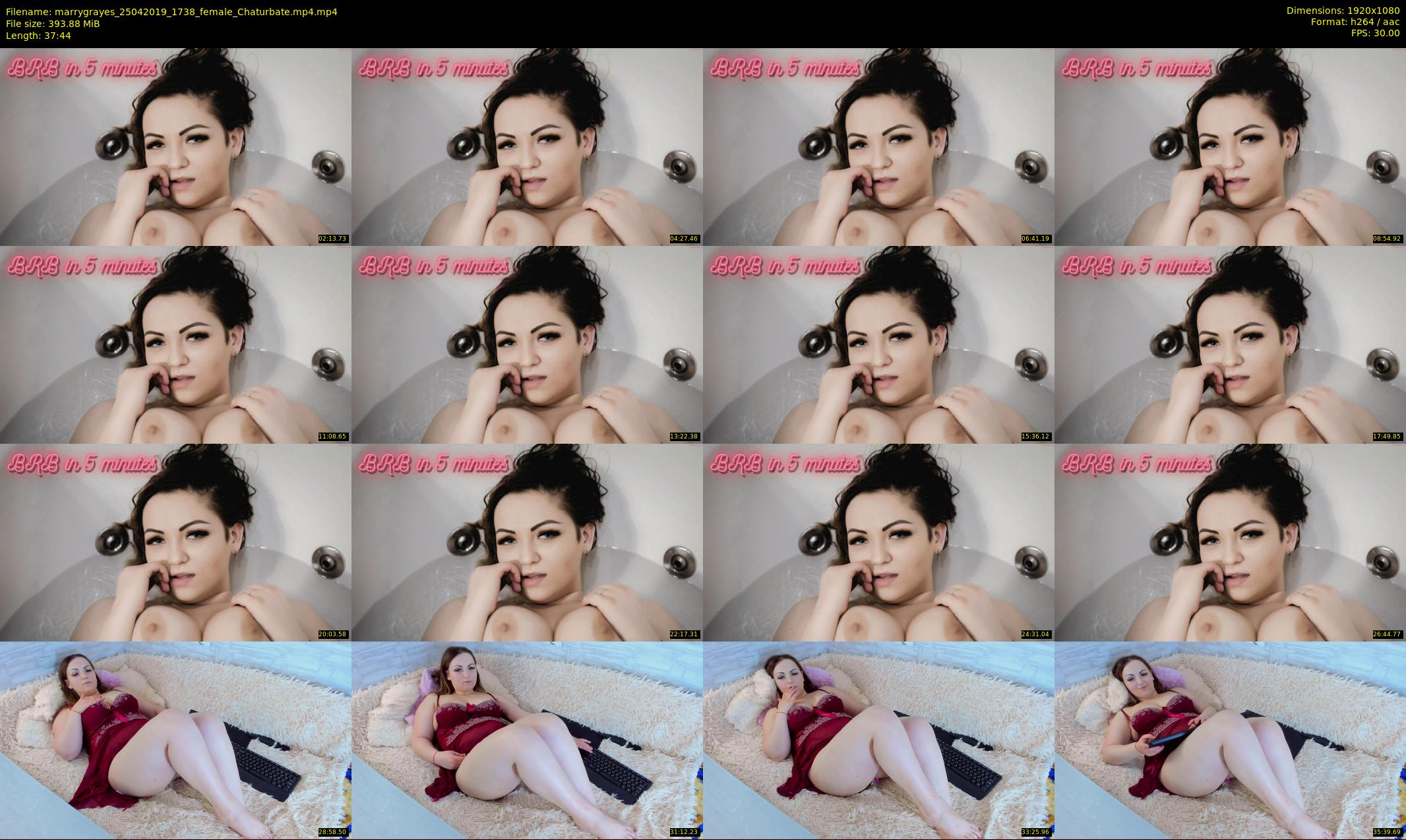 marrygrayes — 38 minute Chaturbate female cam show recording, 1080p, Apr 25, 2019