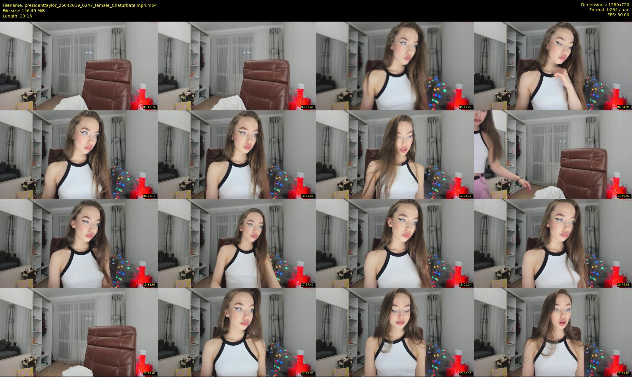 presidenttaylor — 30 minute Chaturbate female cam show recording, 720p, Apr 26, 2019