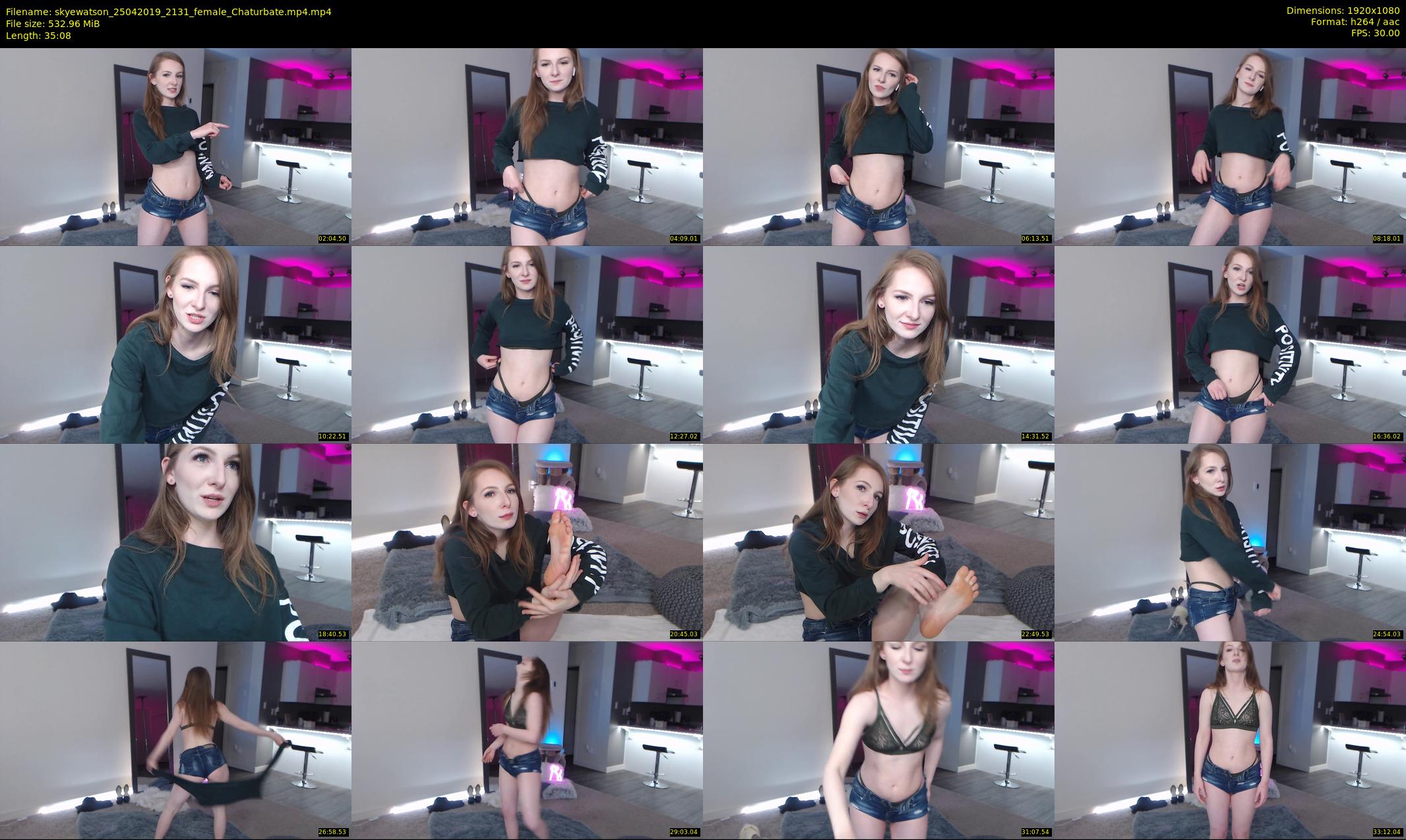 skyewatson — 36 minute Chaturbate female cam show recording, 1080p, Apr 25, 2019