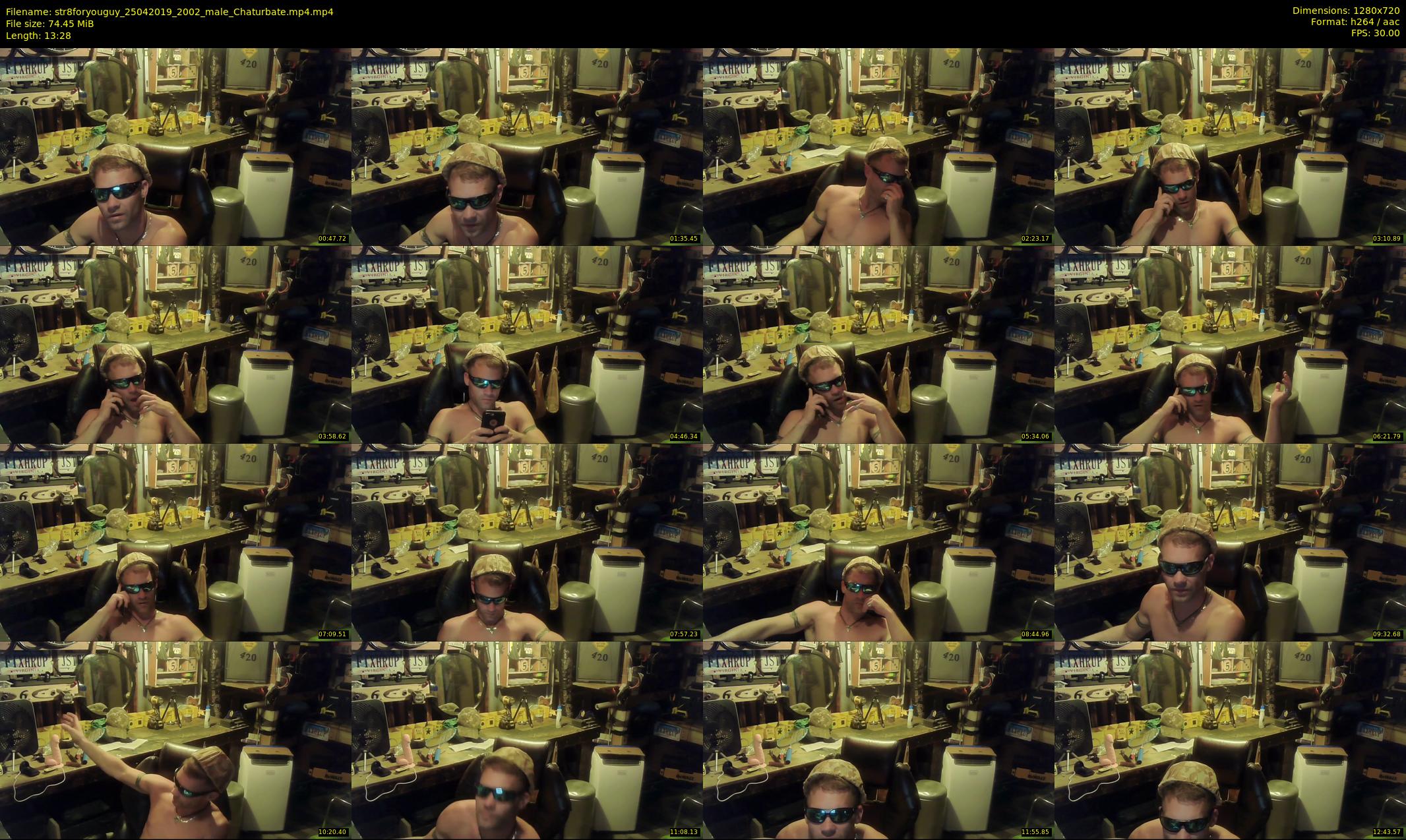 str8foryouguy — 14 minute Chaturbate male cam show recording, 720p, Apr 25, 2019