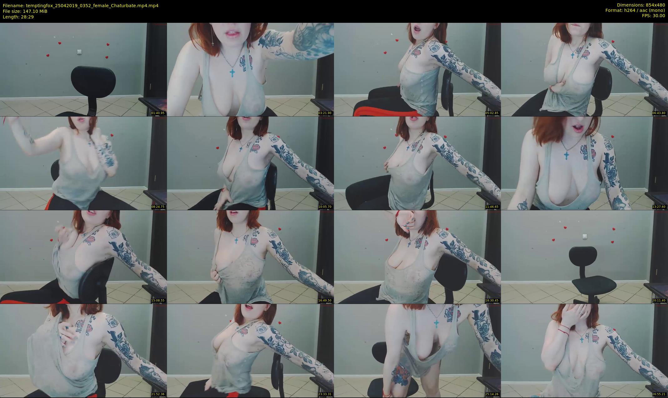 temptingfox — 29 minute Chaturbate female cam show recording, 480p, Apr 25, 2019