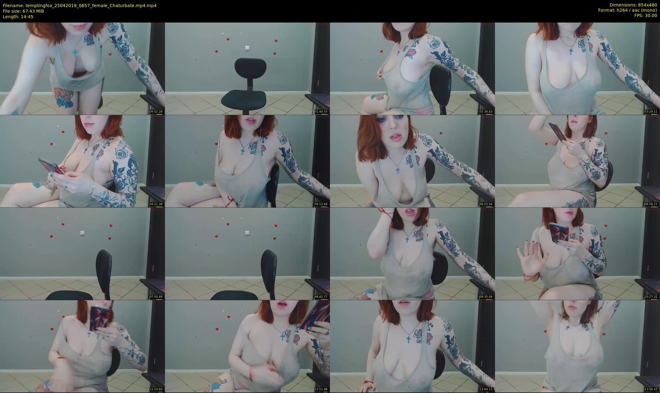 temptingfox — 15 minute Chaturbate female cam show recording, 480p, Apr 25, 2019