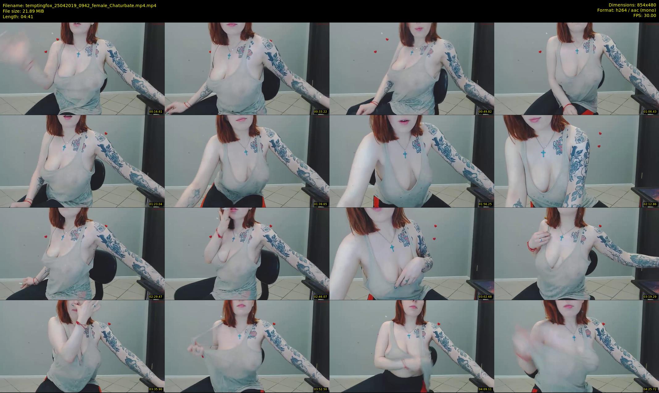 temptingfox — 5 minute Chaturbate female cam show recording, 480p, Apr 25, 2019