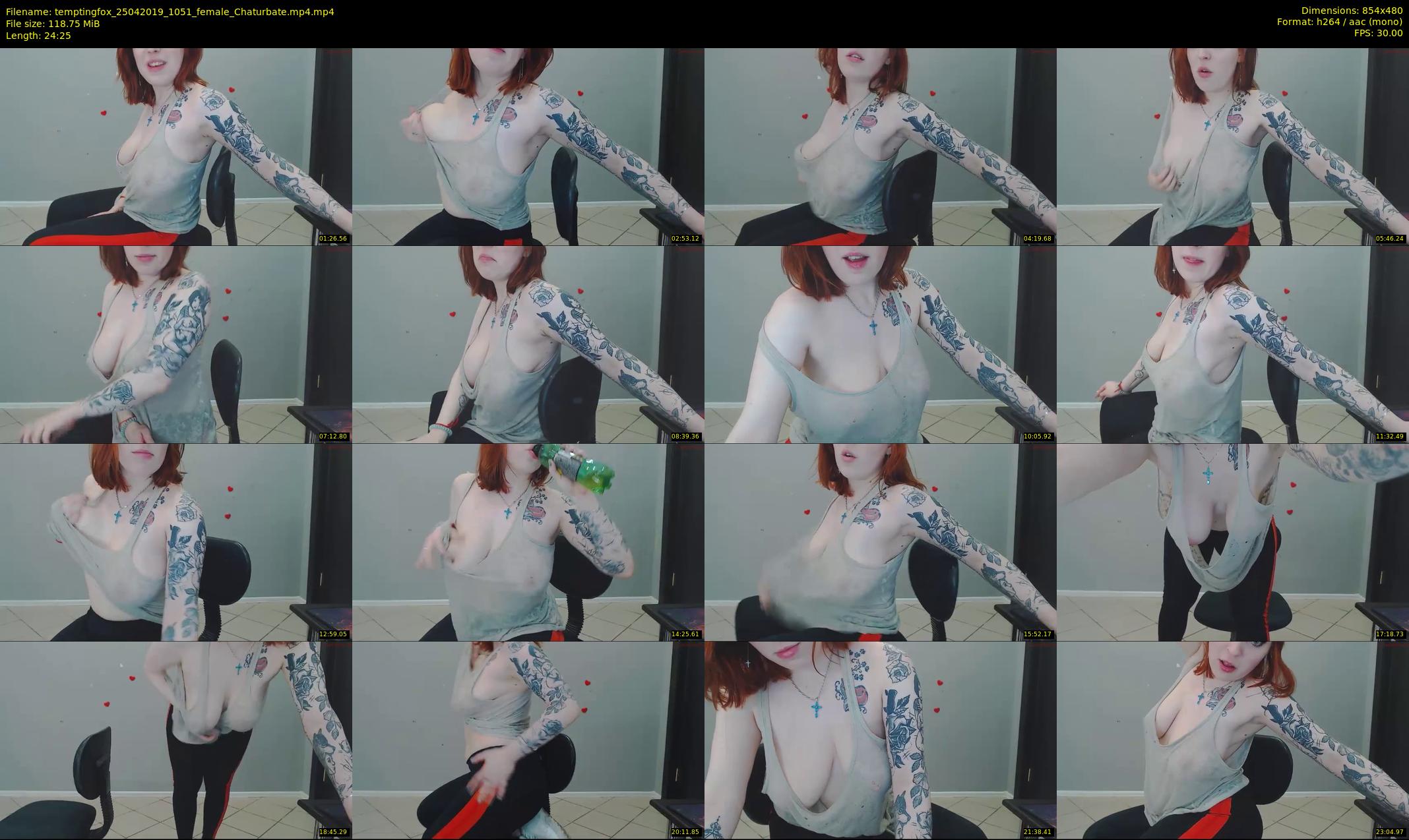 temptingfox — 25 minute Chaturbate female cam show recording, 480p, Apr 25, 2019