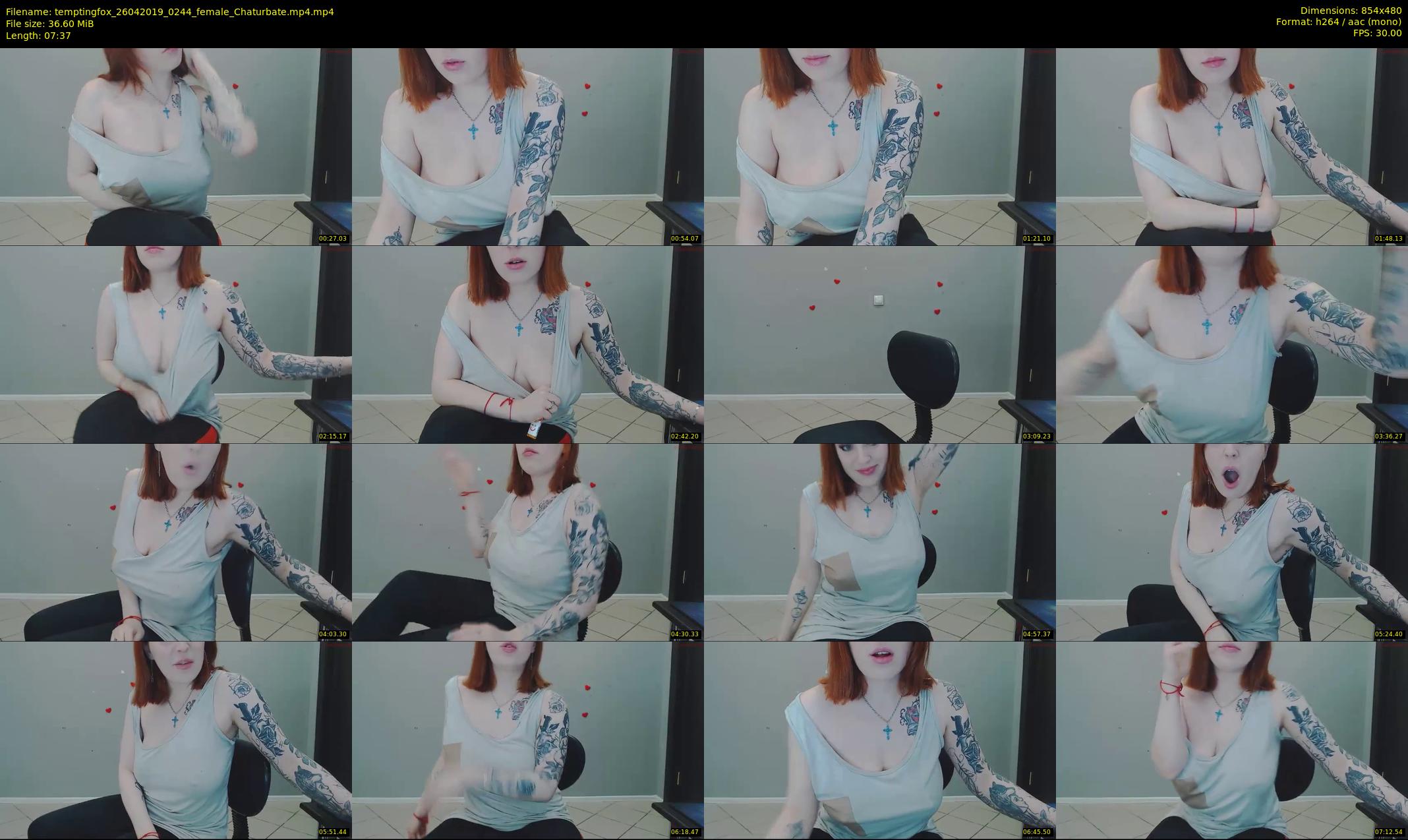 temptingfox — 8 minute Chaturbate female cam show recording, 480p, Apr 26, 2019