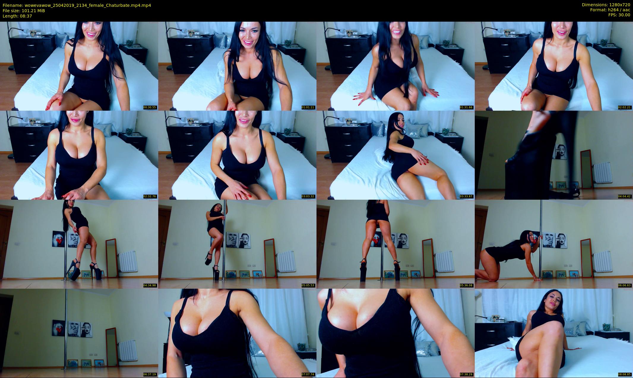 wowevawow — 9 minute Chaturbate female cam show recording, 720p, Apr 25, 2019