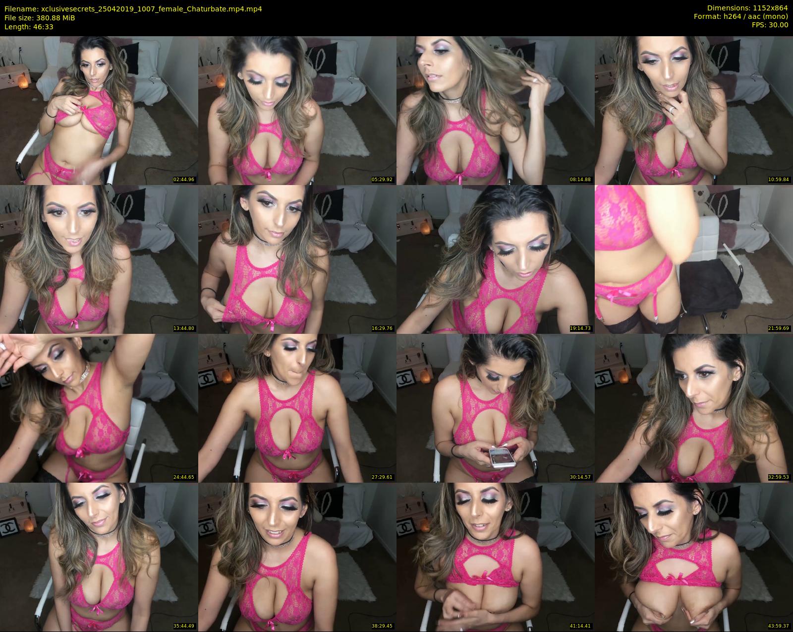 xclusivesecrets — 47 minute Chaturbate female cam show recording, 720p, Apr 25, 2019