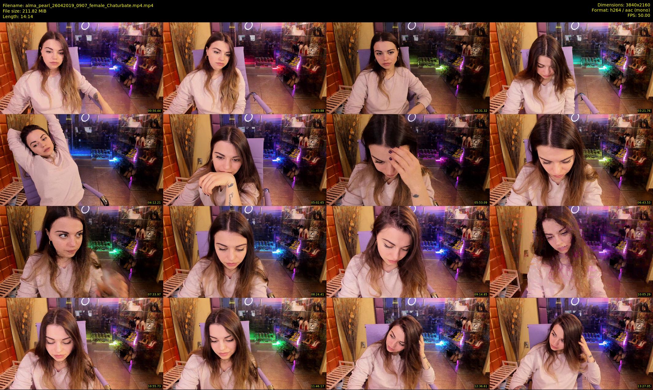 alma_pearl — 15 minute Chaturbate female cam show recording, 4K, Apr 26, 2019