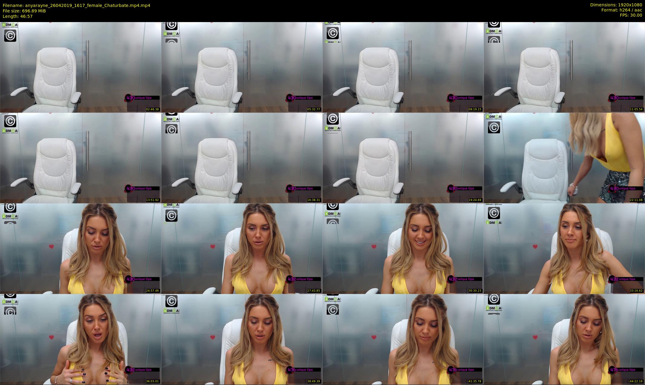 anyarayne — 47 minute Chaturbate female cam show recording, 1080p, Apr 26, 2019