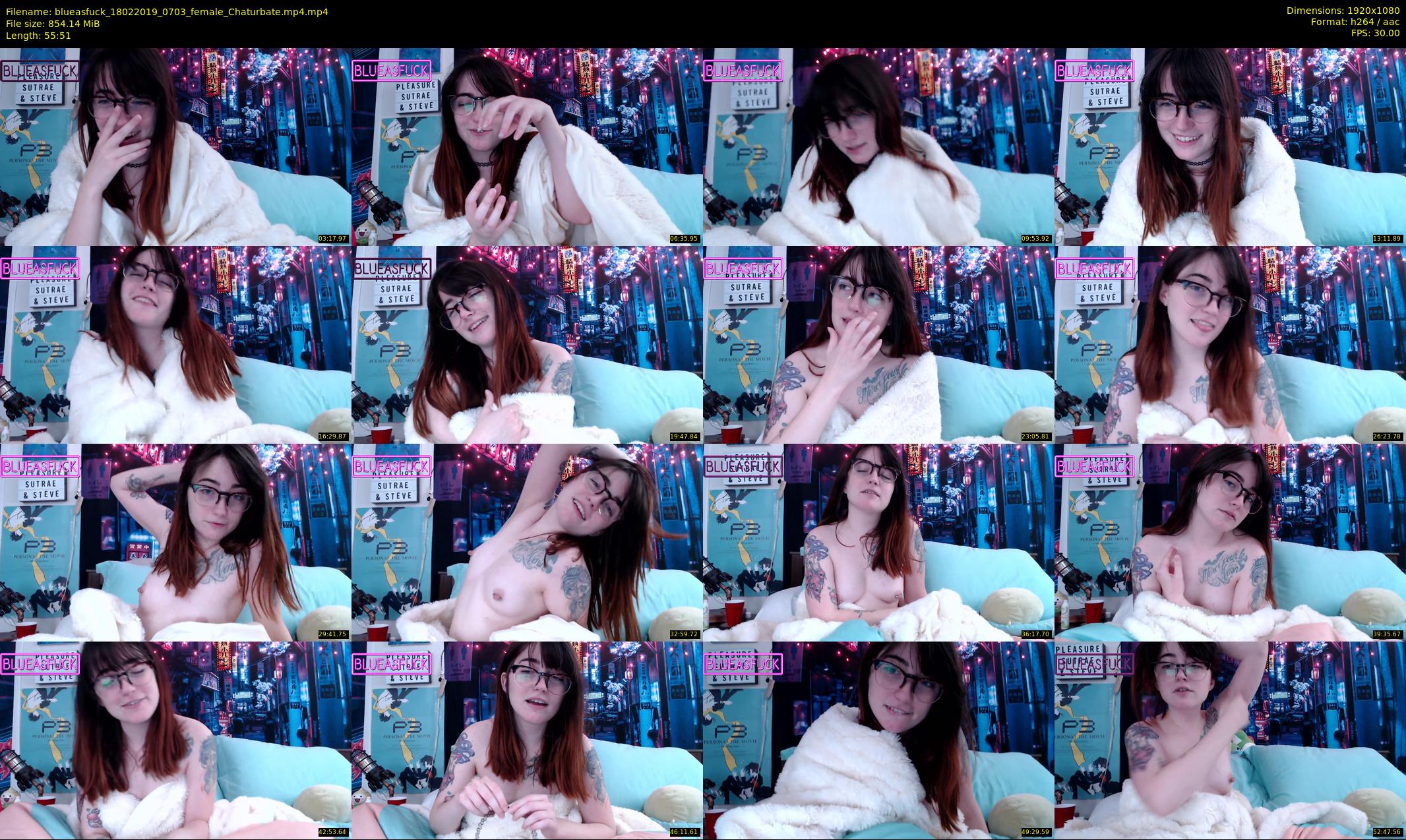 blueasfuck — 56 minute Chaturbate female cam show recording, 1080p, Feb 18, 2019