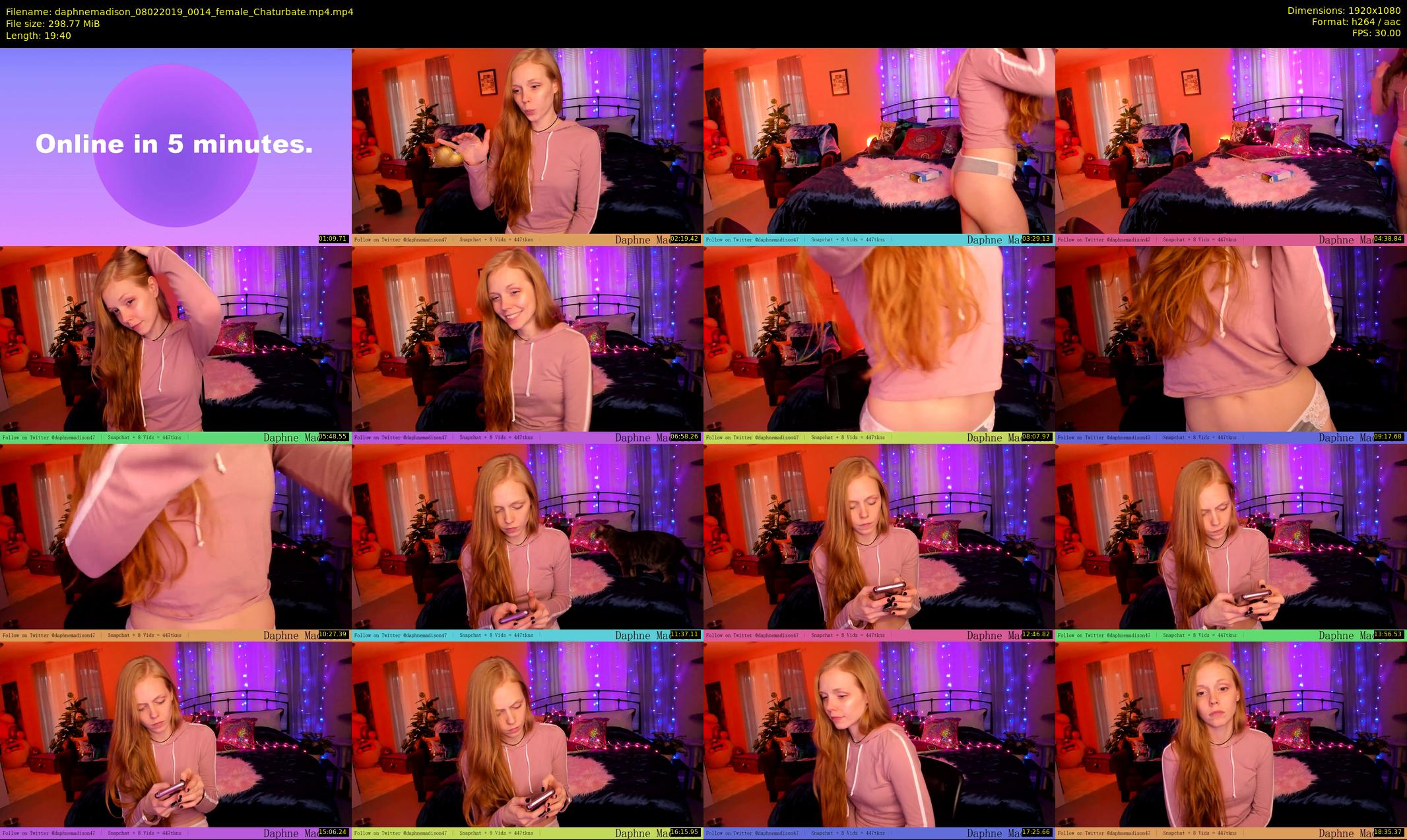daphnemadison — 20 minute Chaturbate couple cam show recording, 1080p, Feb 8, 2019