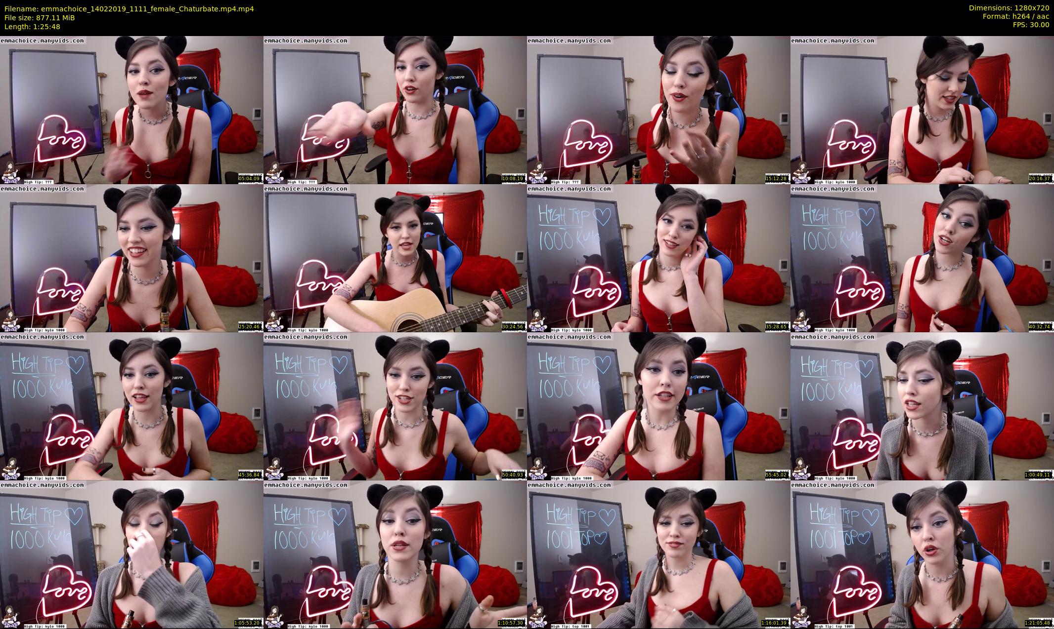 emmachoice — 86 minute Chaturbate female cam show recording, 720p, Feb 14, 2019