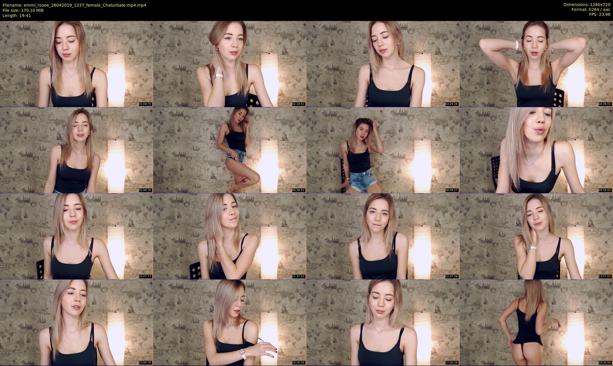 emmi_rosee — 20 minute Chaturbate female cam show recording, 720p, Apr 26, 2019