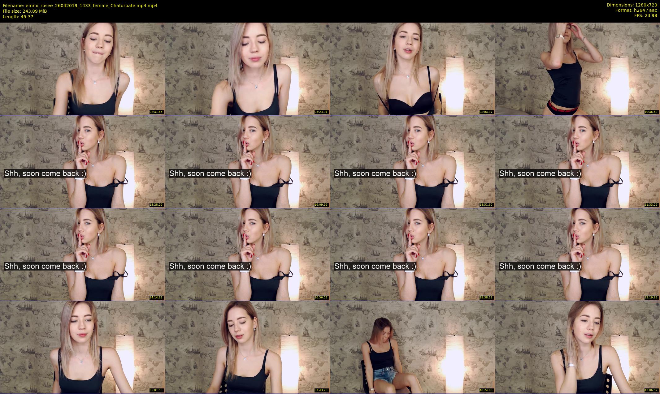 emmi_rosee — 46 minute Chaturbate female cam show recording, 720p, Apr 26, 2019