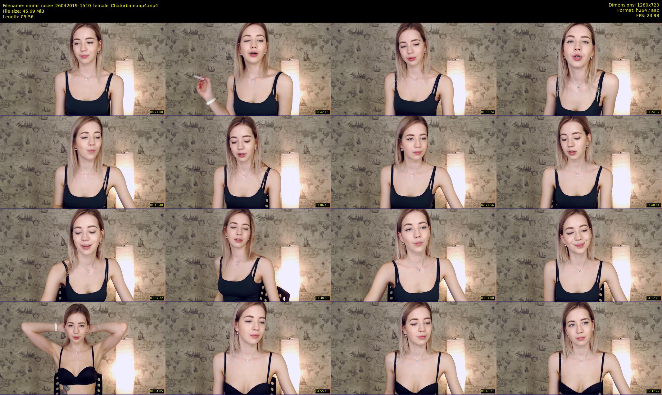 emmi_rosee — 6 minute Chaturbate female cam show recording, 720p, Apr 26, 2019