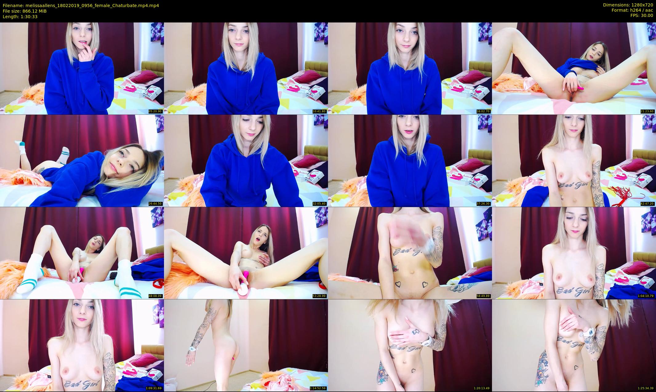 melissaallens — 91 minute Chaturbate female cam show recording, 720p, Feb 18, 2019