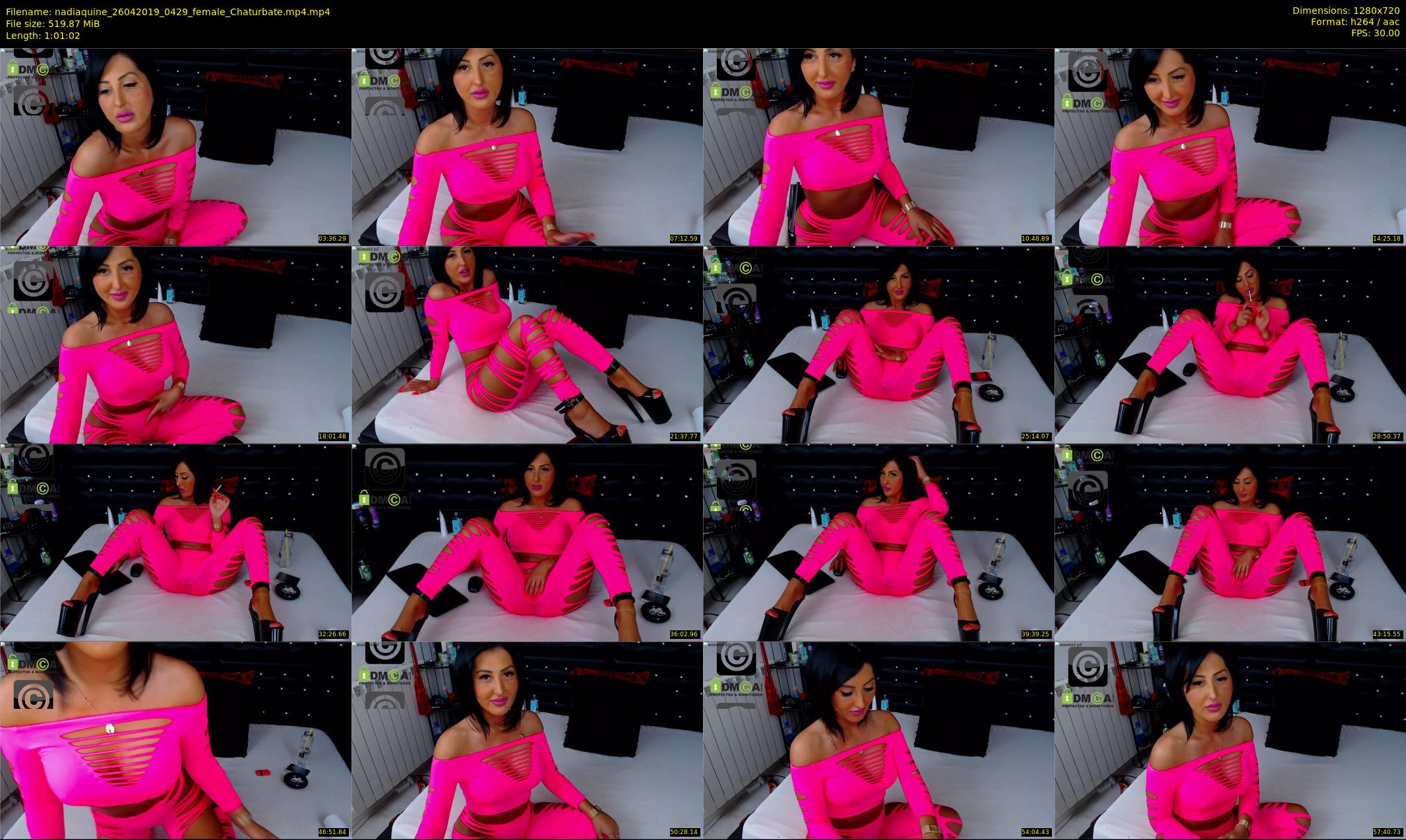 nadiaquine — 62 minute Chaturbate female cam show recording, 720p, Apr 26, 2019