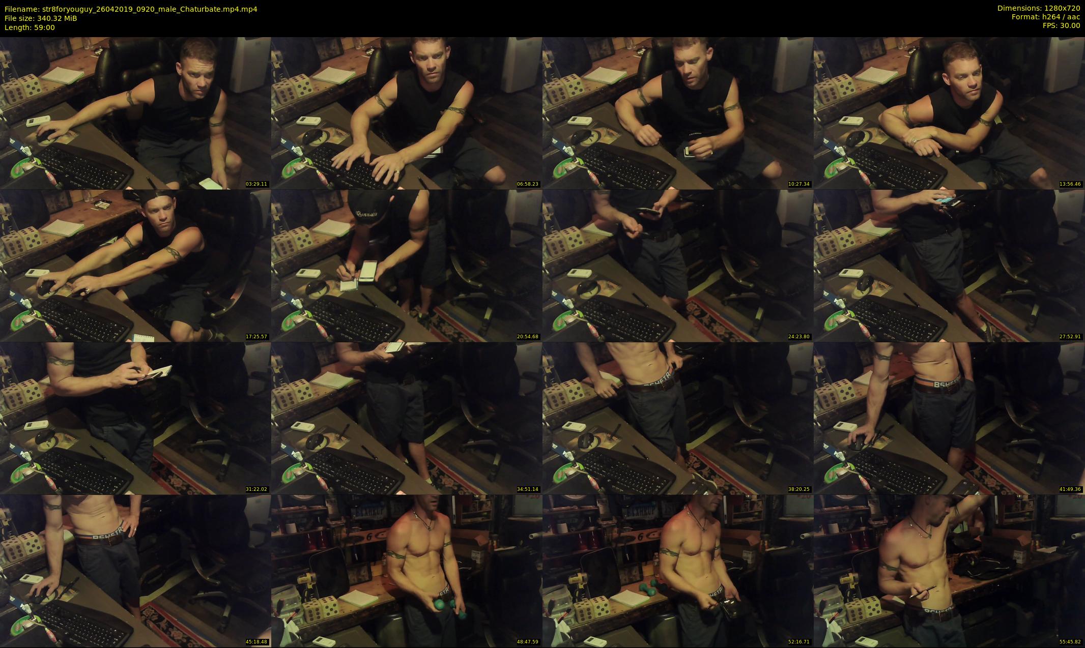str8foryouguy — 59 minute Chaturbate male cam show recording, 720p, Apr 26, 2019