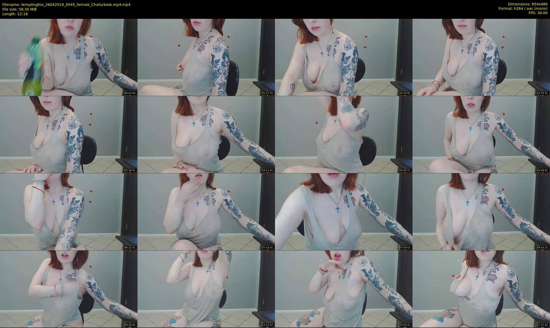 temptingfox — 13 minute Chaturbate female cam show recording, 480p, Apr 26, 2019