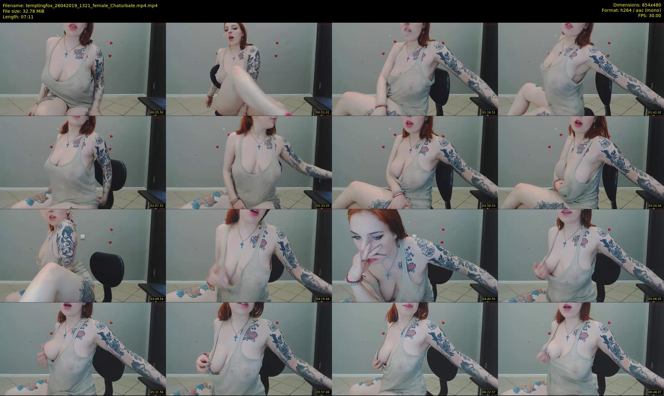 temptingfox — 8 minute Chaturbate female cam show recording, 480p, Apr 26, 2019