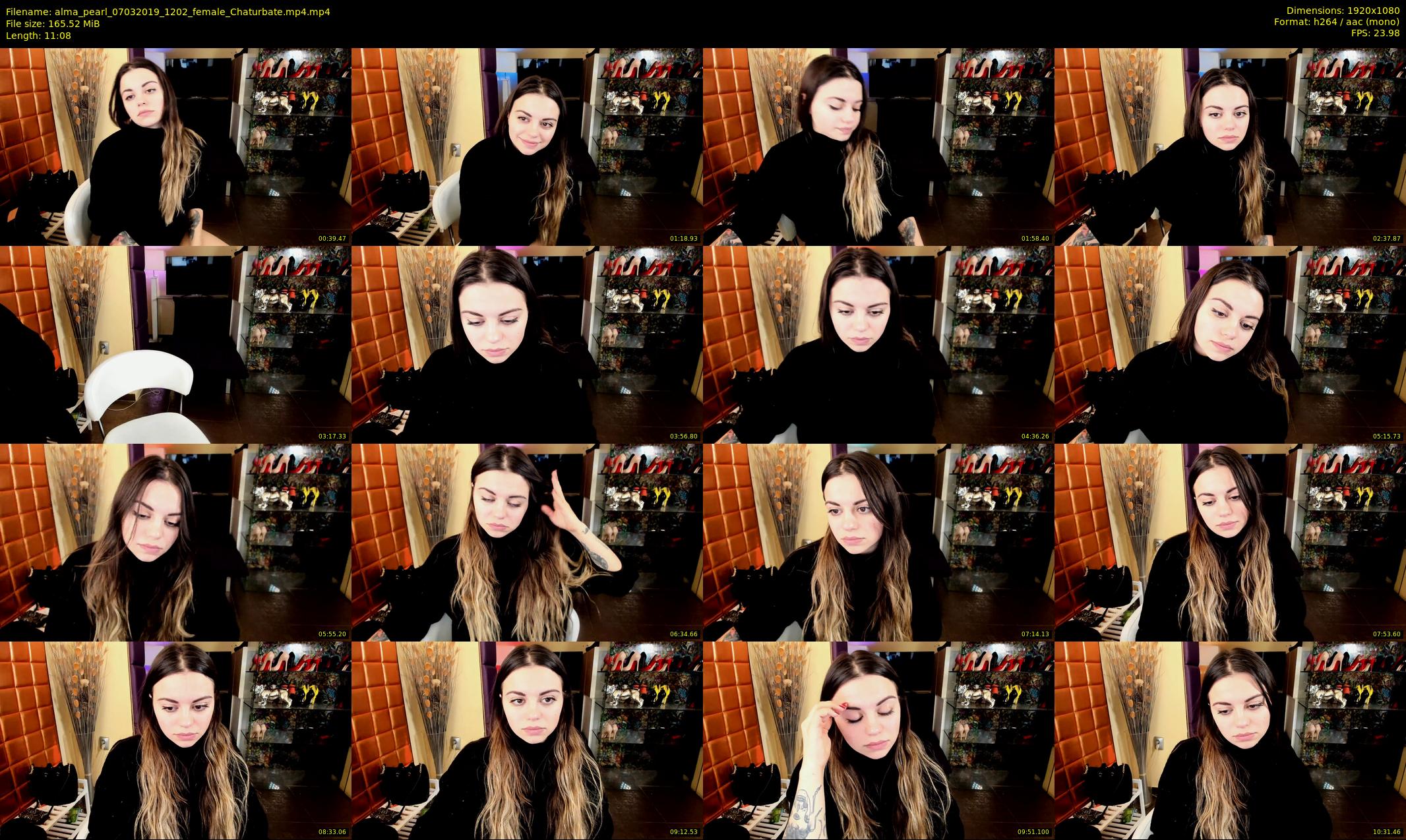alma_pearl — 12 minute Chaturbate female cam show recording, 1080p, Mar 7, 2019