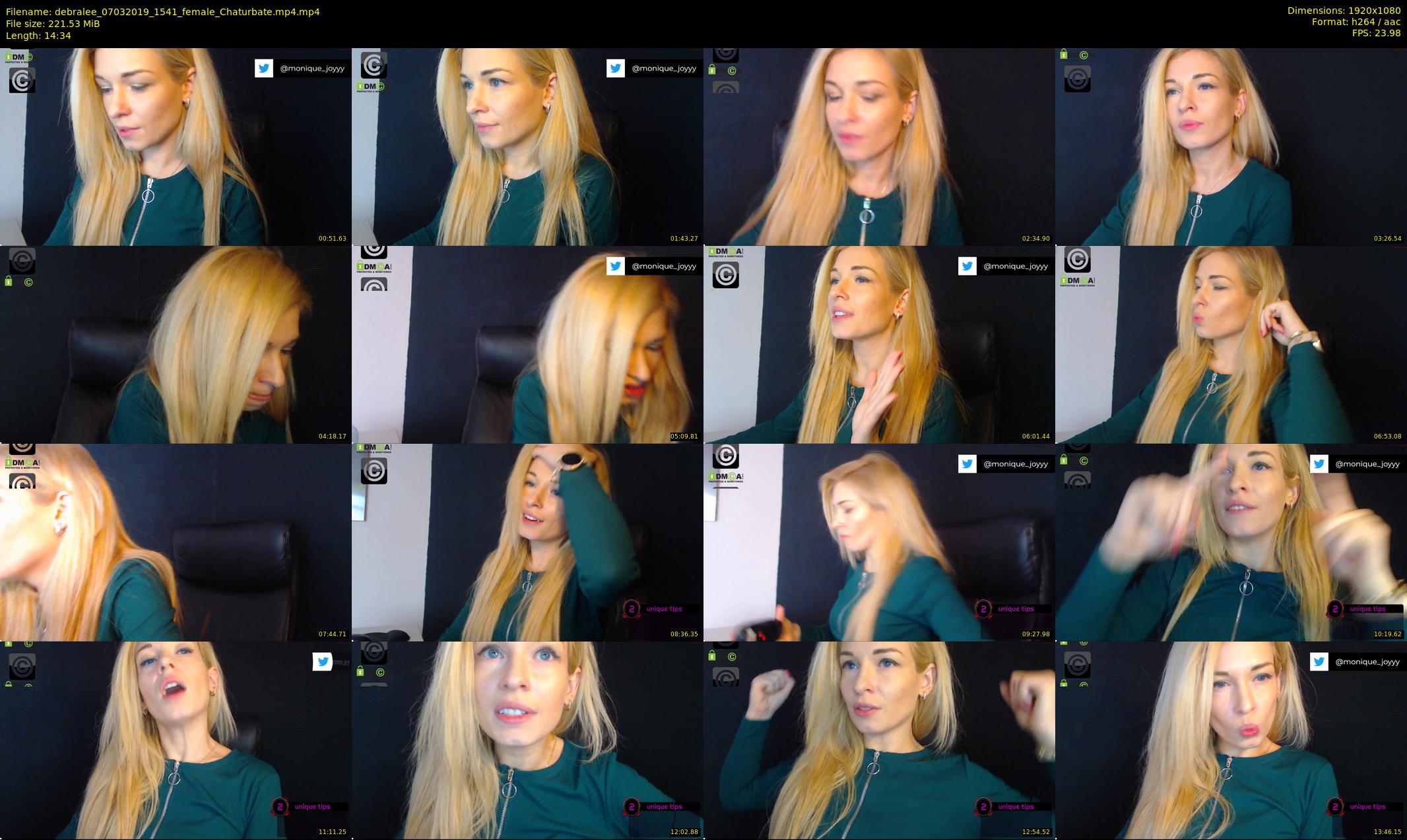 debralee — 15 minute Chaturbate female cam show recording, 1080p, Mar 7, 2019