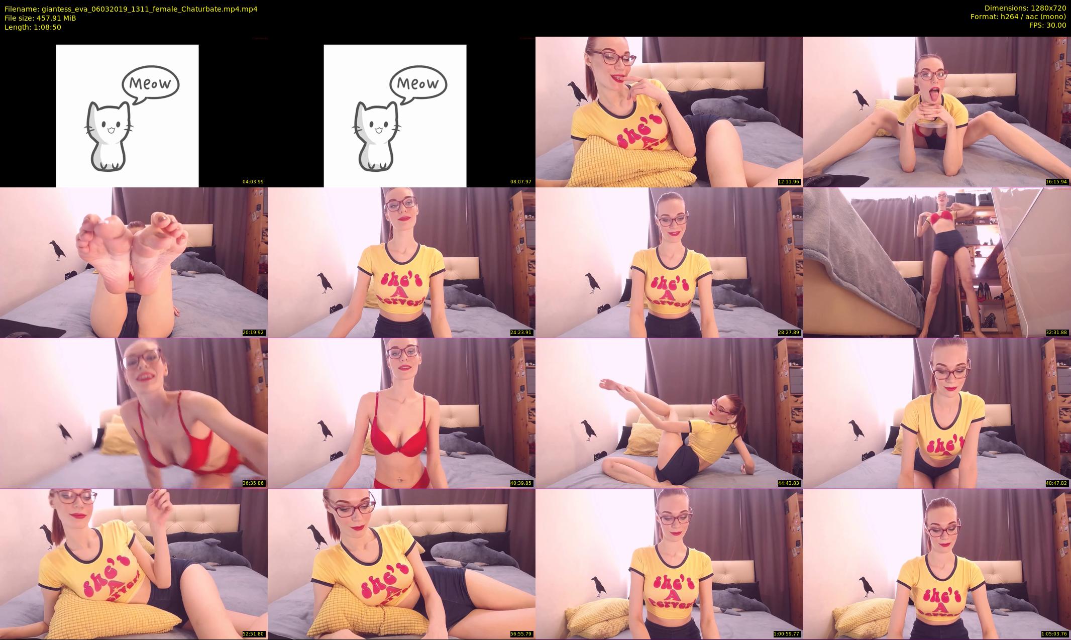giantess_eva — 69 minute Chaturbate female cam show recording, 720p, Mar 6, 2019