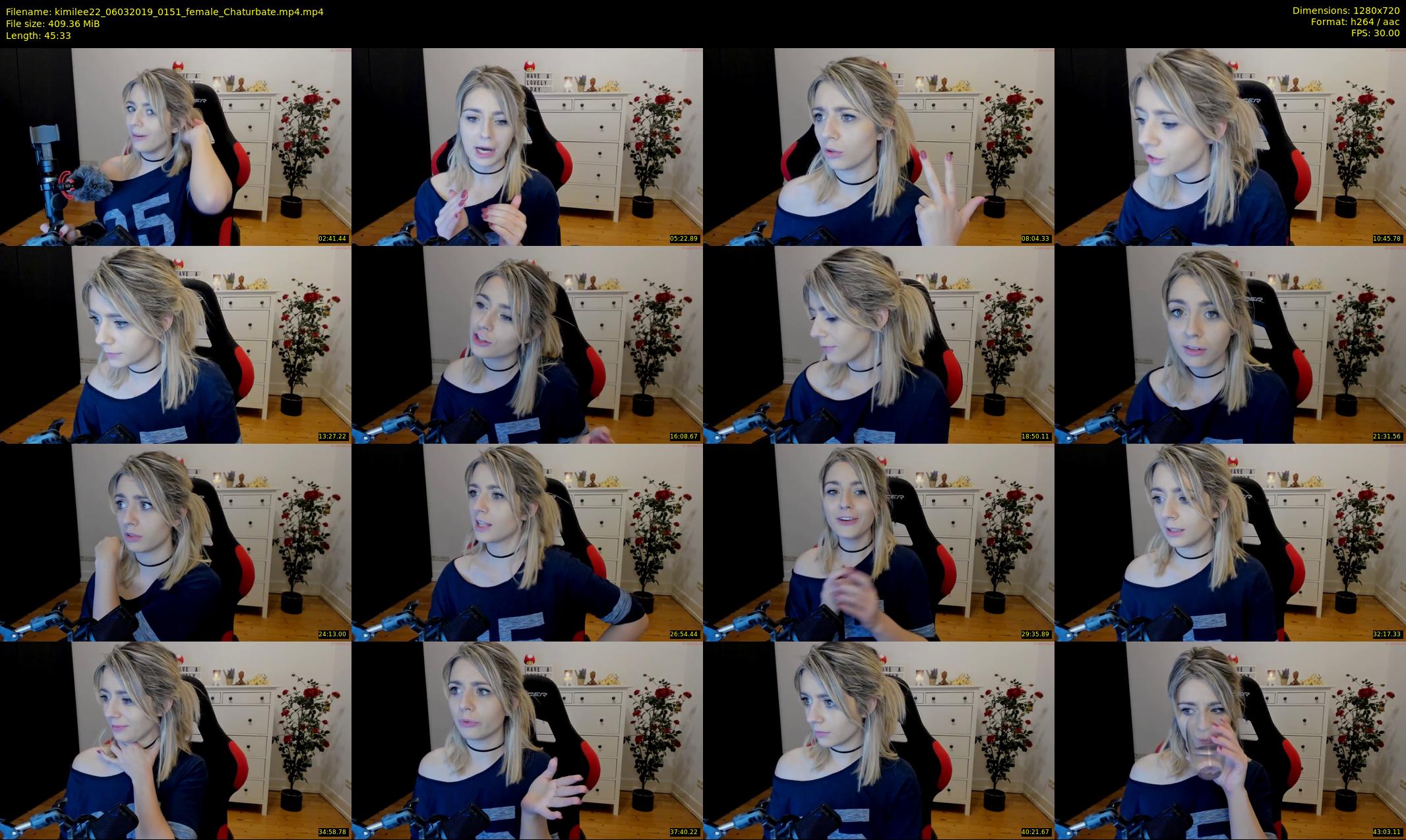 kimilee22 — 46 minute Chaturbate female cam show recording, 720p, Mar 6, 2019