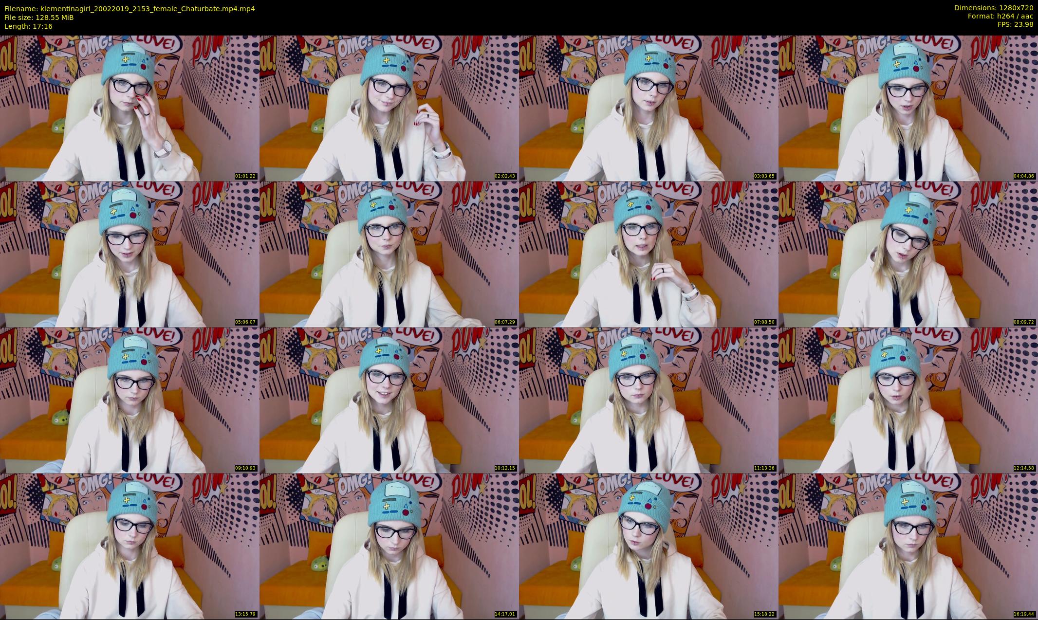 klementinagirl — 18 minute Chaturbate female cam show recording, 720p, Feb 20, 2019