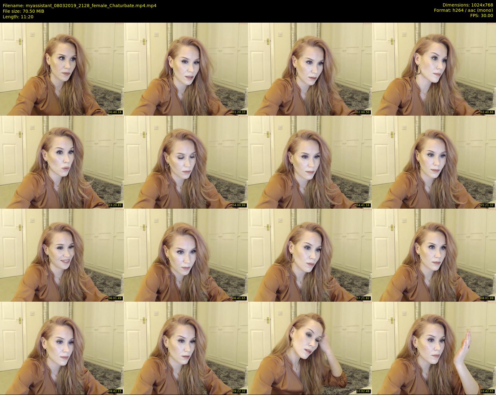 myassistant — 12 minute Chaturbate female cam show recording, 720p, Mar 8, 2019