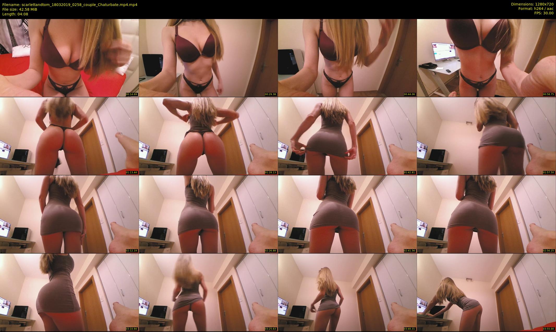 scarlettandtom — 5 minute Chaturbate couple cam show recording, 720p, Mar 18, 2019