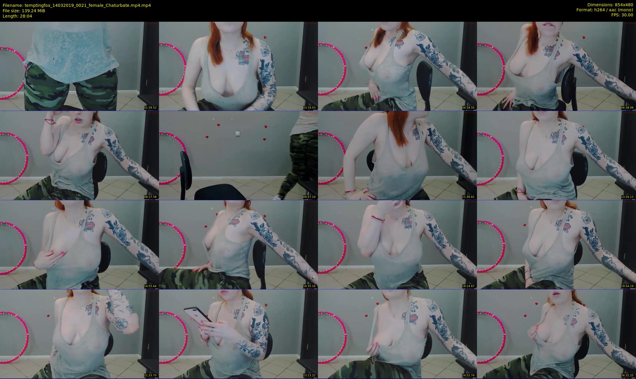 temptingfox — 29 minute Chaturbate female cam show recording, 480p, Mar 14, 2019