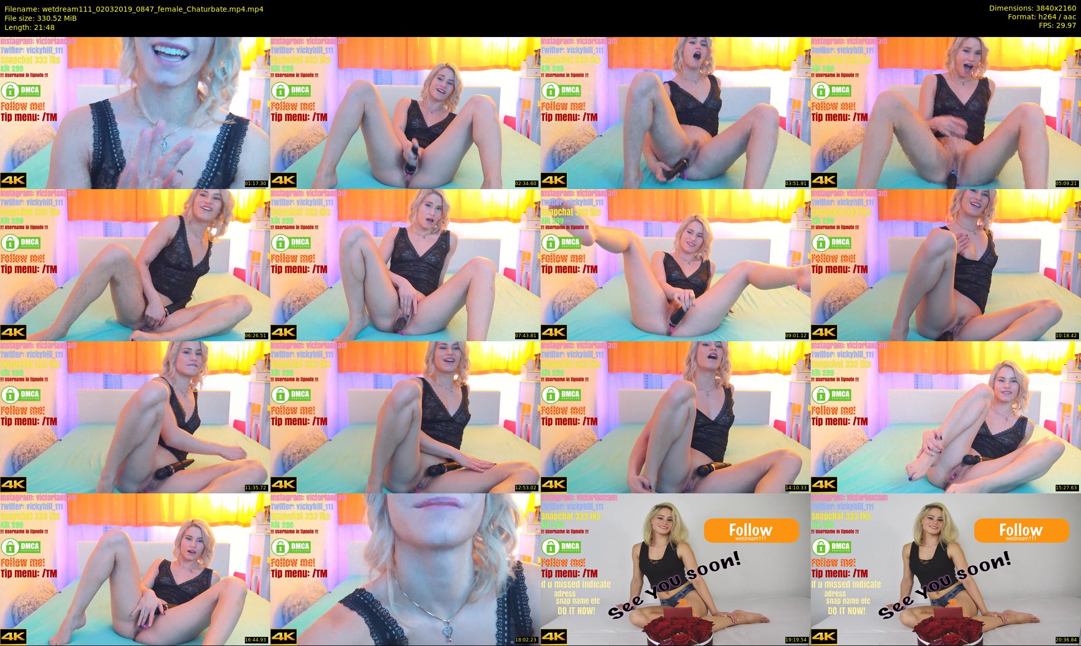 wetdream111 — 22 minute Chaturbate couple cam show recording, 4K, Mar 2, 2019