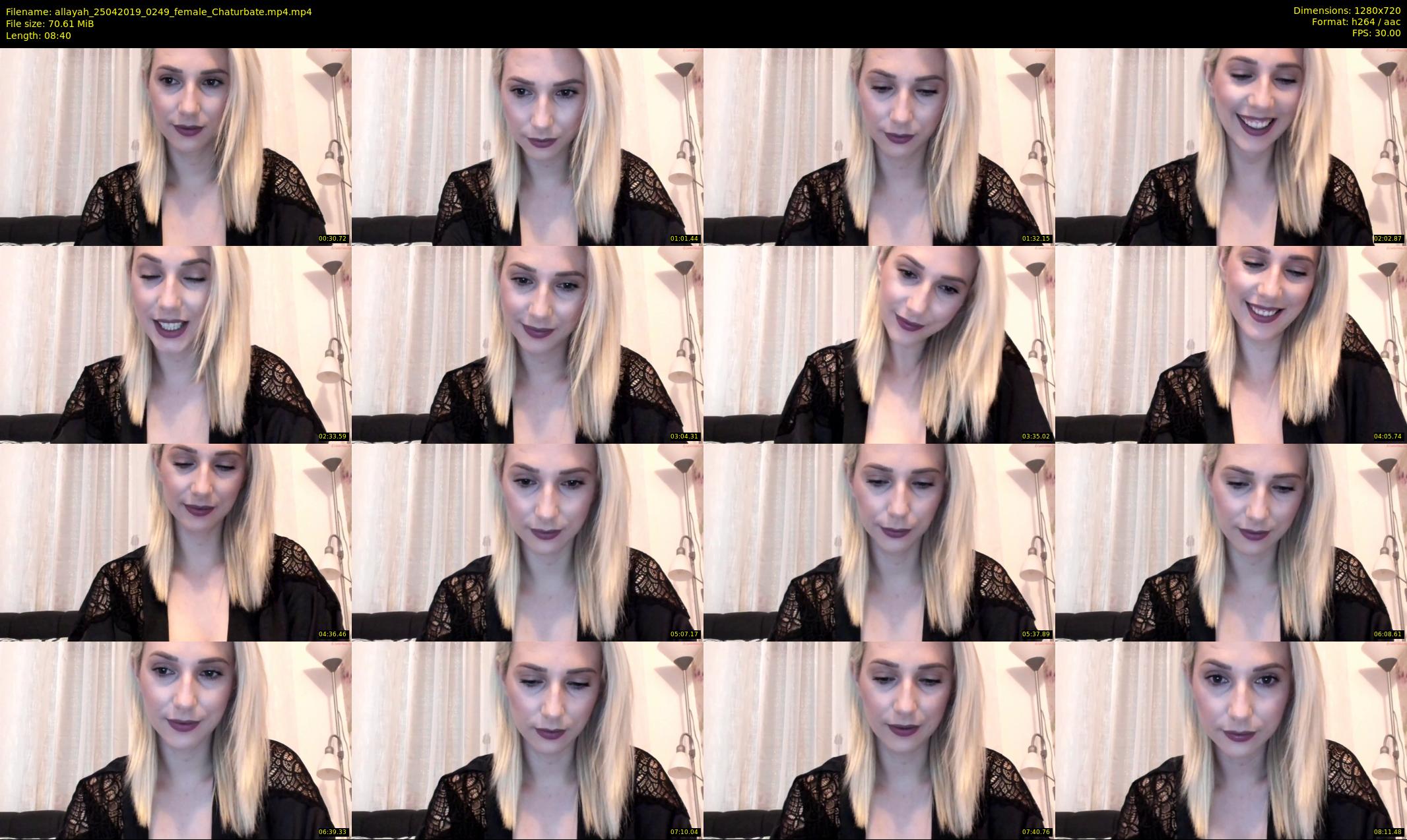 allayah — 9 minute Chaturbate female cam show recording, 720p, Apr 25, 2019
