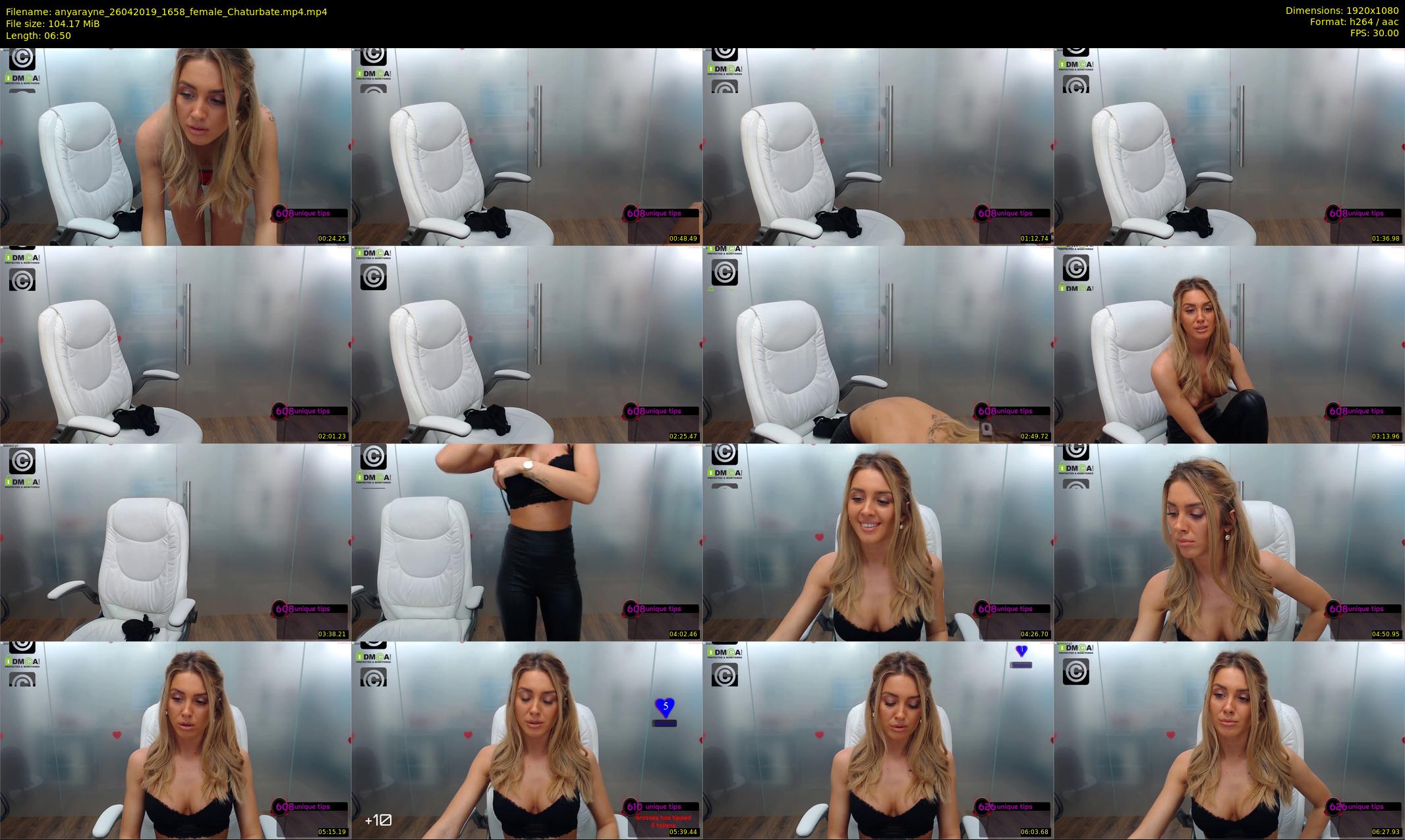 anyarayne — 7 minute Chaturbate female cam show recording, 1080p, Apr 26, 2019