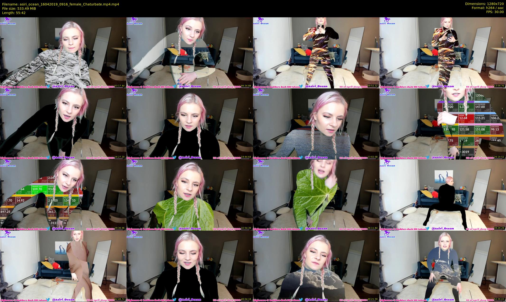 asiri_ocean — 56 minute Chaturbate female cam show recording, 720p, Apr 16, 2019