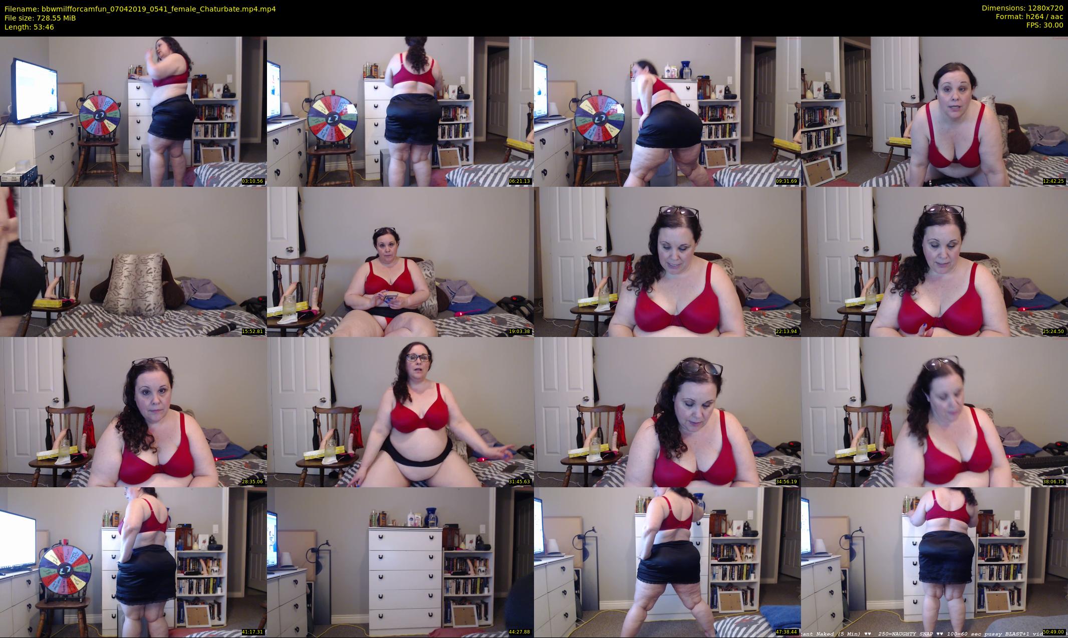 bbwmilfforcamfun — 54 minute Chaturbate female cam show recording, 720p, Apr 7, 2019