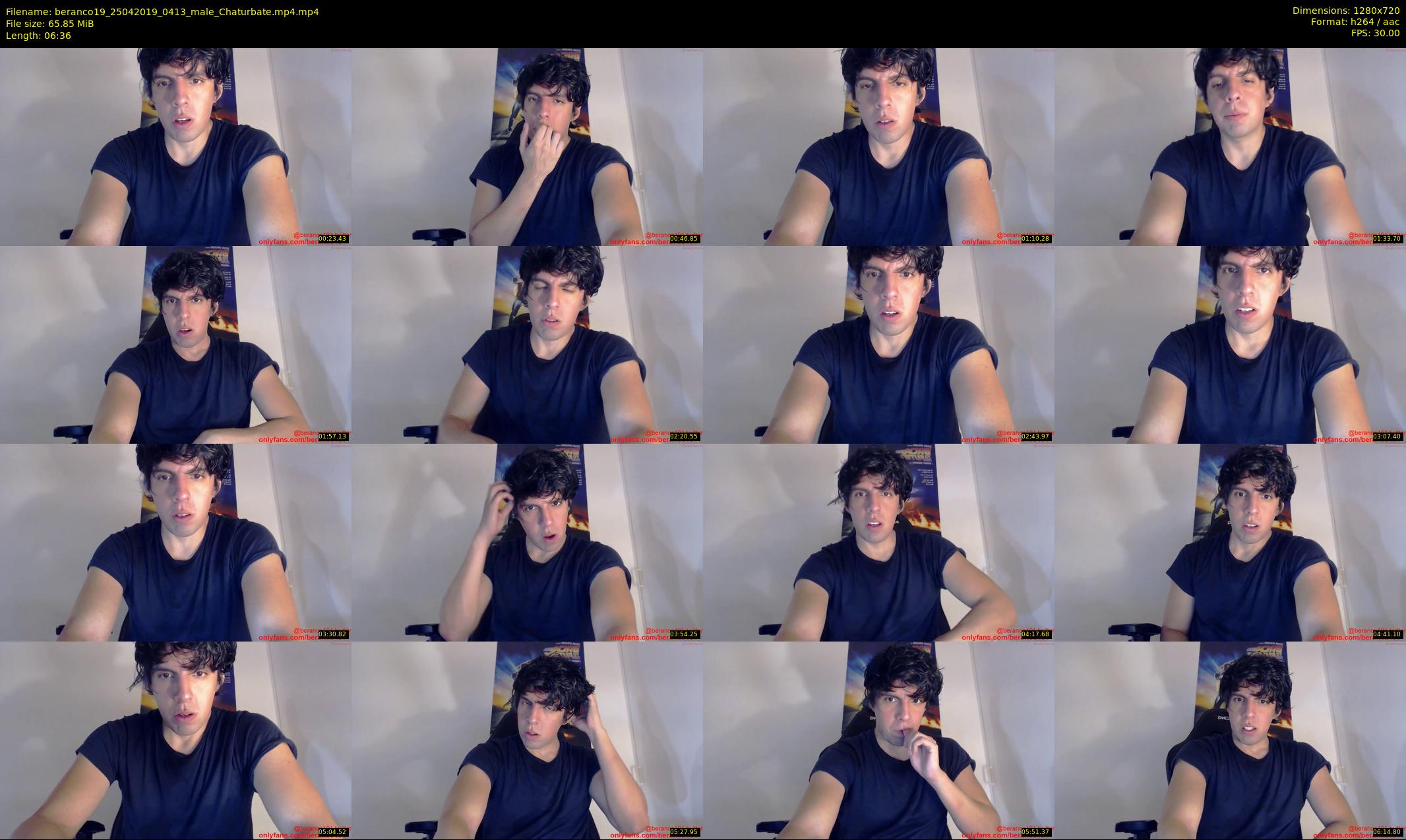 beranco19 — 7 minute Chaturbate male cam show recording, 720p, Apr 25, 2019
