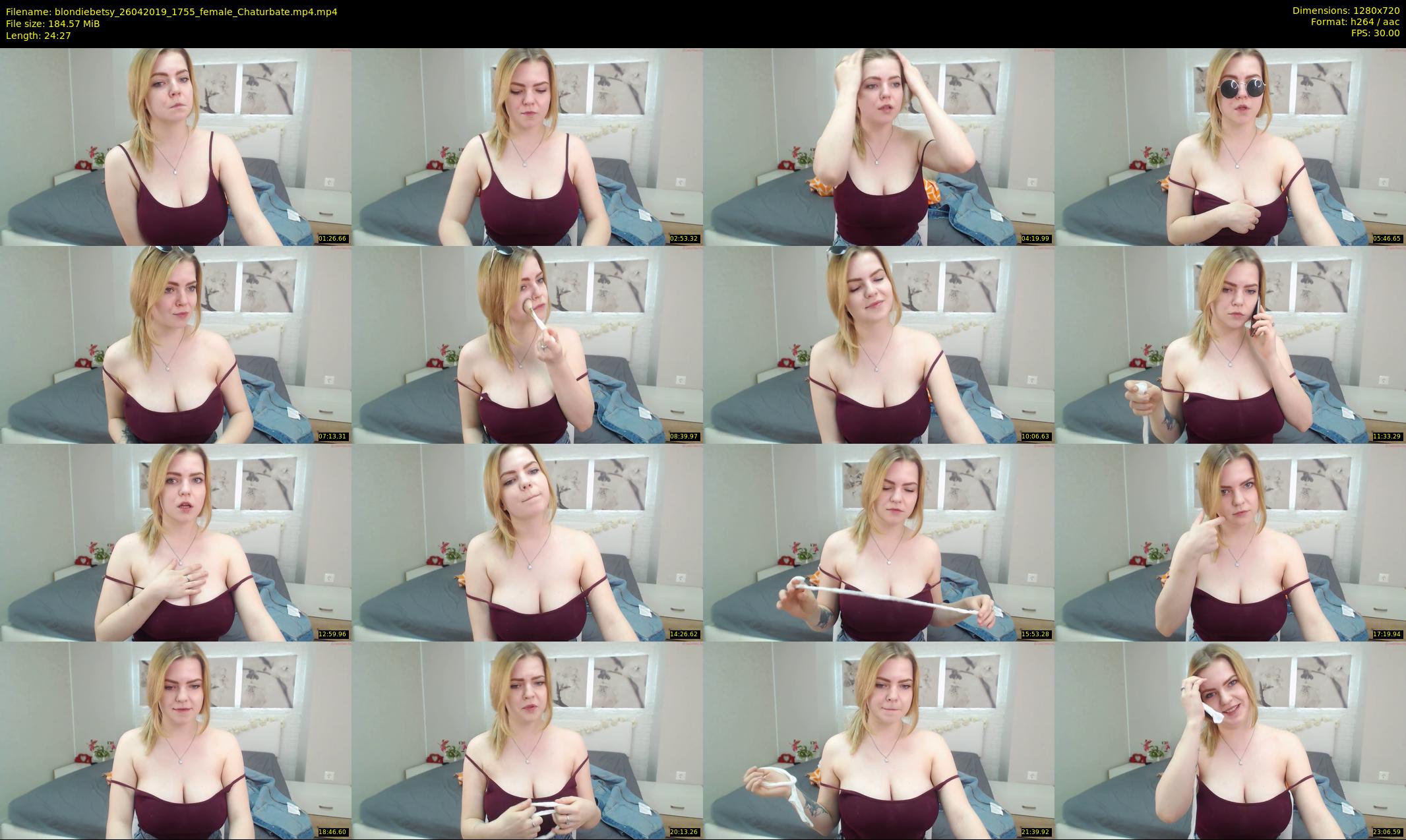 blondiebetsy — 25 minute Chaturbate female cam show recording, 720p, Apr 26, 2019