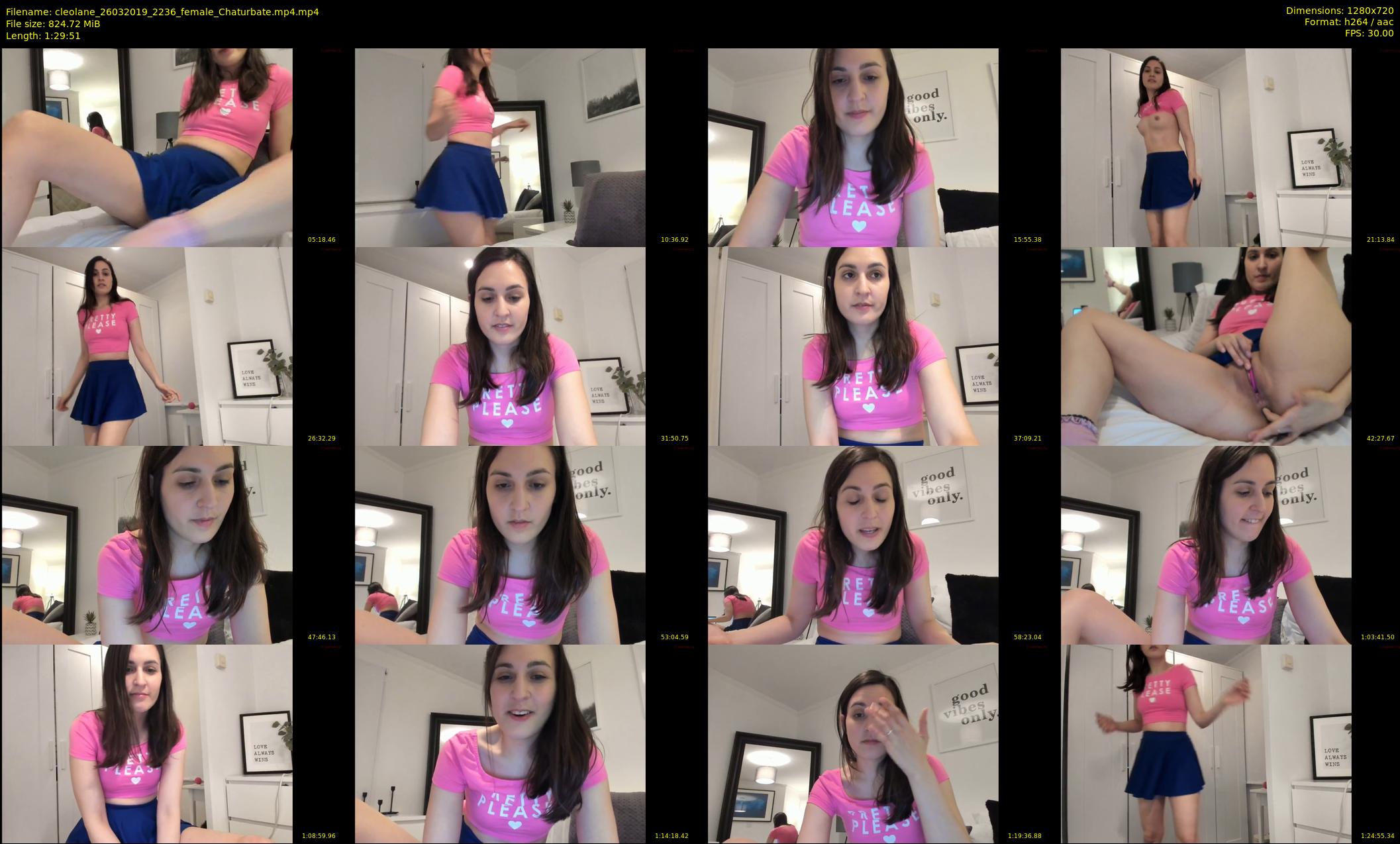 cleolane — 90 minute Chaturbate female cam show recording, 720p, Mar 26, 2019