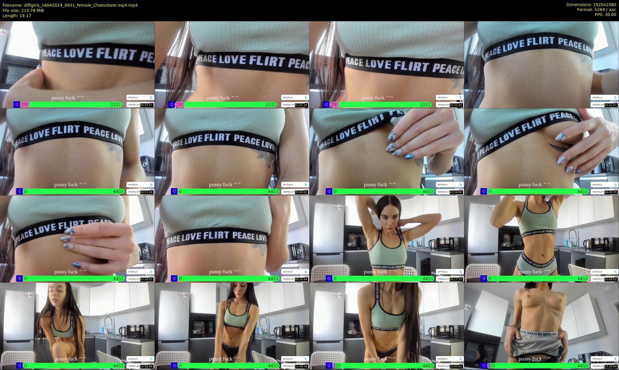 diffgirls — 15 minute Chaturbate female cam show recording, 1080p, Apr 16, 2019