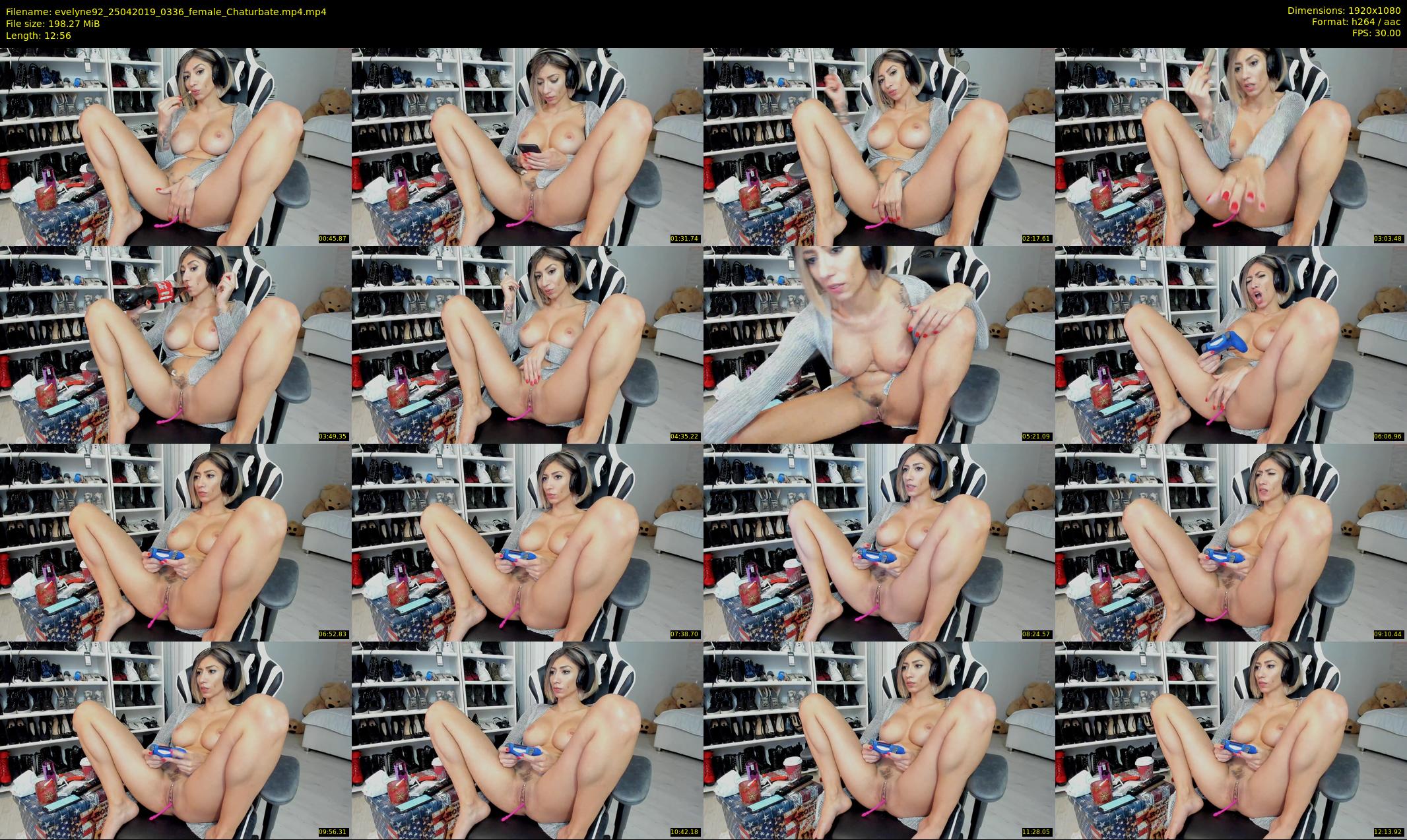 evelyne92 — 13 minute Chaturbate female cam show recording, 1080p, Apr 25, 2019