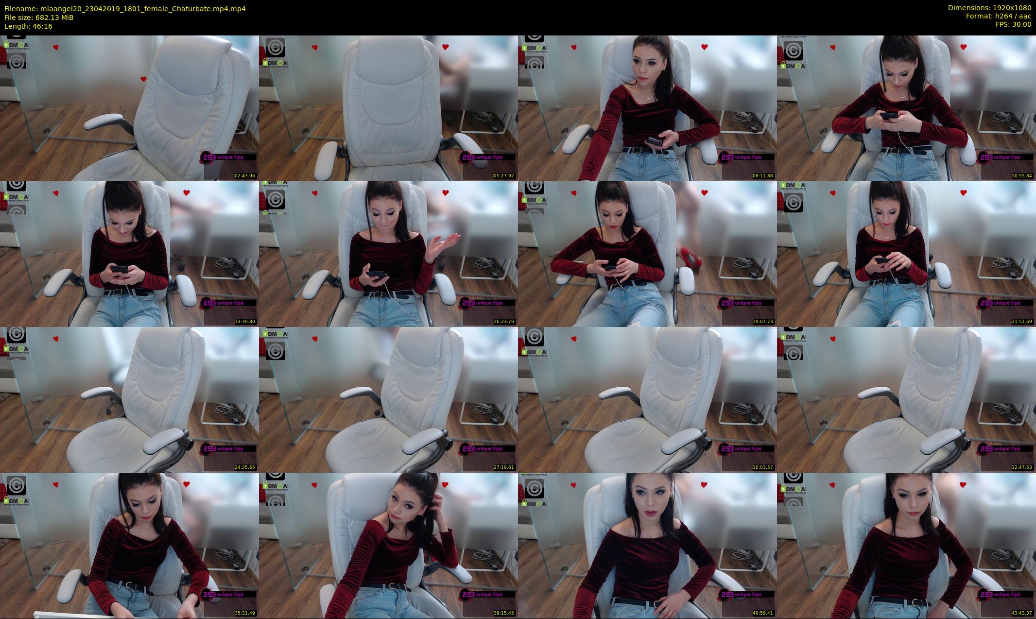 miaangel20 — 47 minute Chaturbate female cam show recording, 1080p, Apr 23, 2019