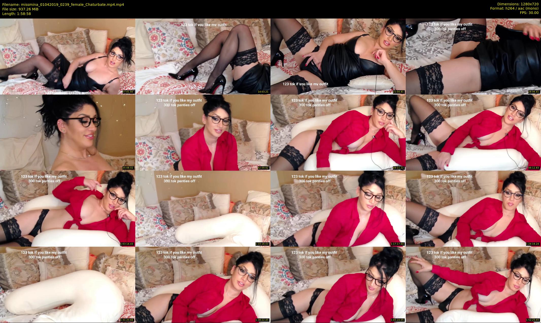 missmina — 119 minute Chaturbate female cam show recording, 720p, Apr 1, 2019