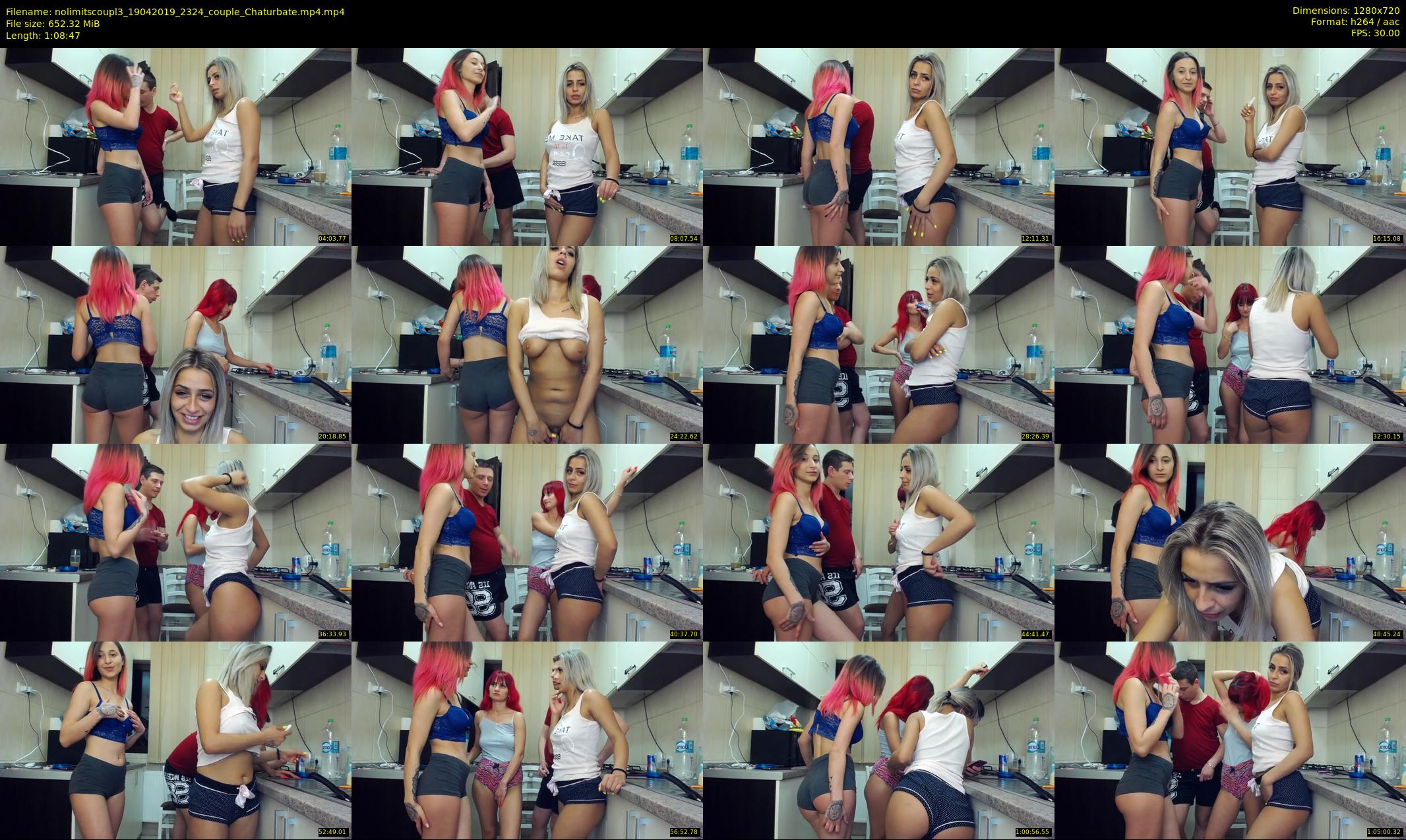 nolimitscoupl3 — 69 minute Chaturbate couple cam show recording, 720p, Apr 19, 2019
