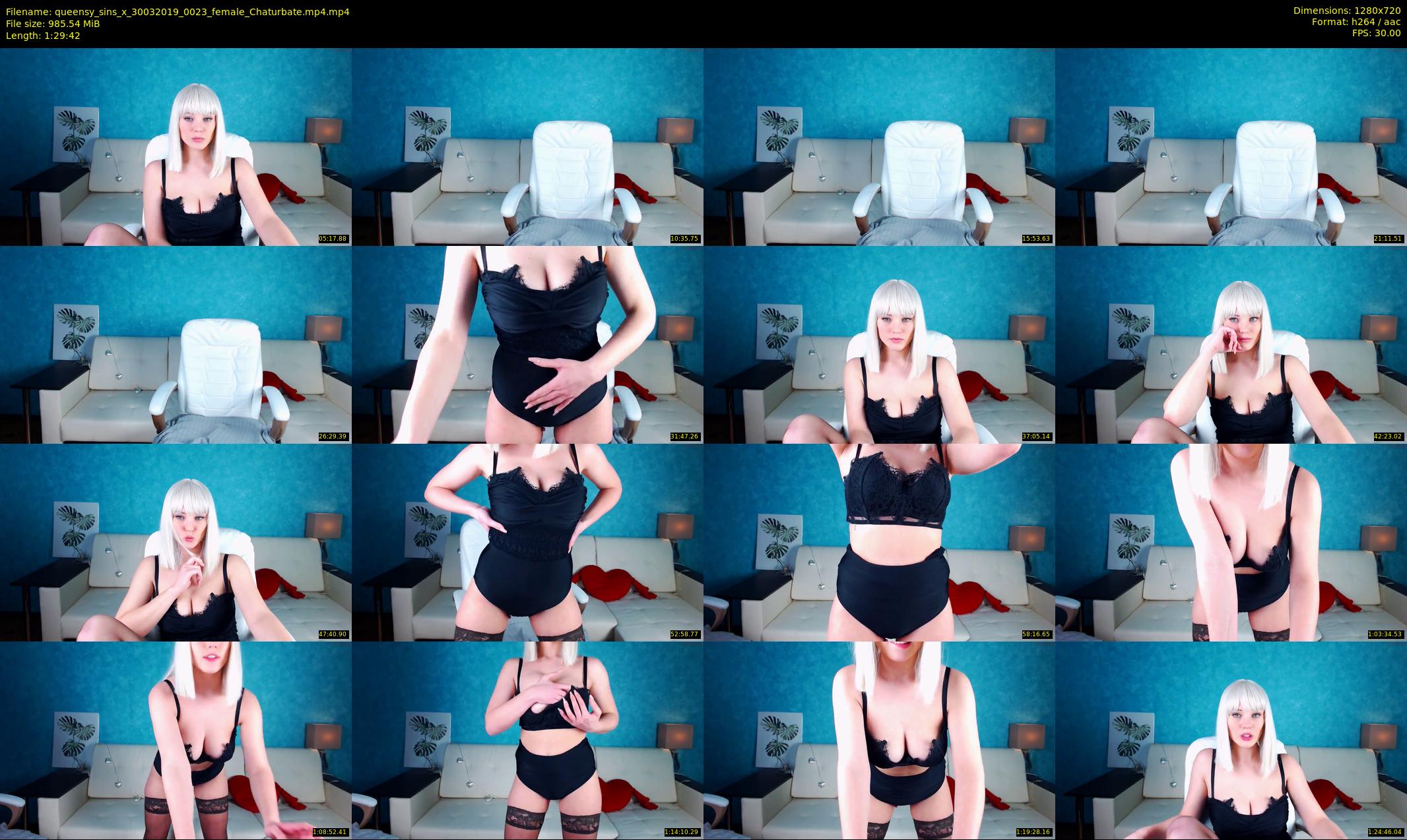 queensy_sins_x — 90 minute Chaturbate female cam show recording, 720p, Mar 30, 2019