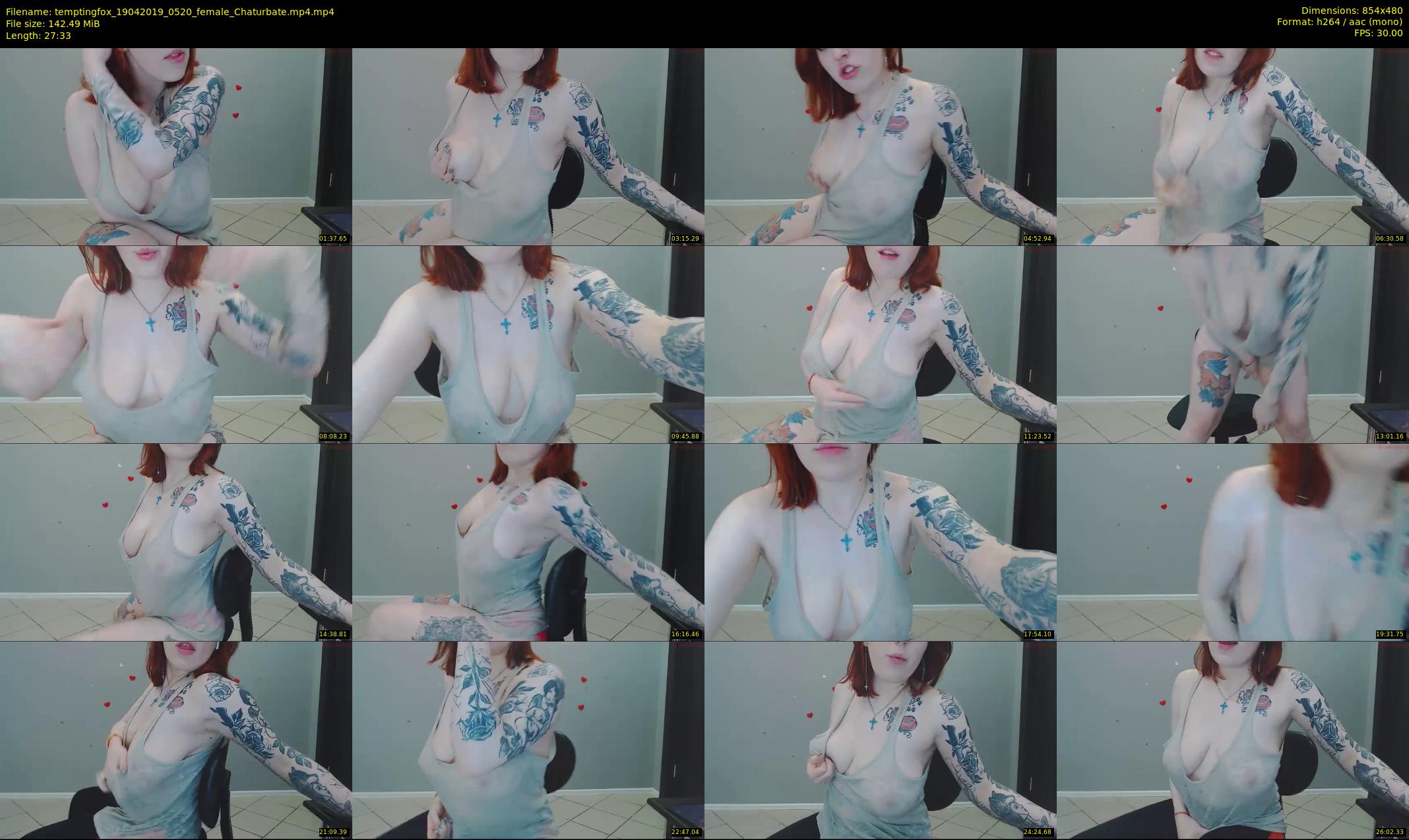 temptingfox — 28 minute Chaturbate female cam show recording, 480p, Apr 19, 2019