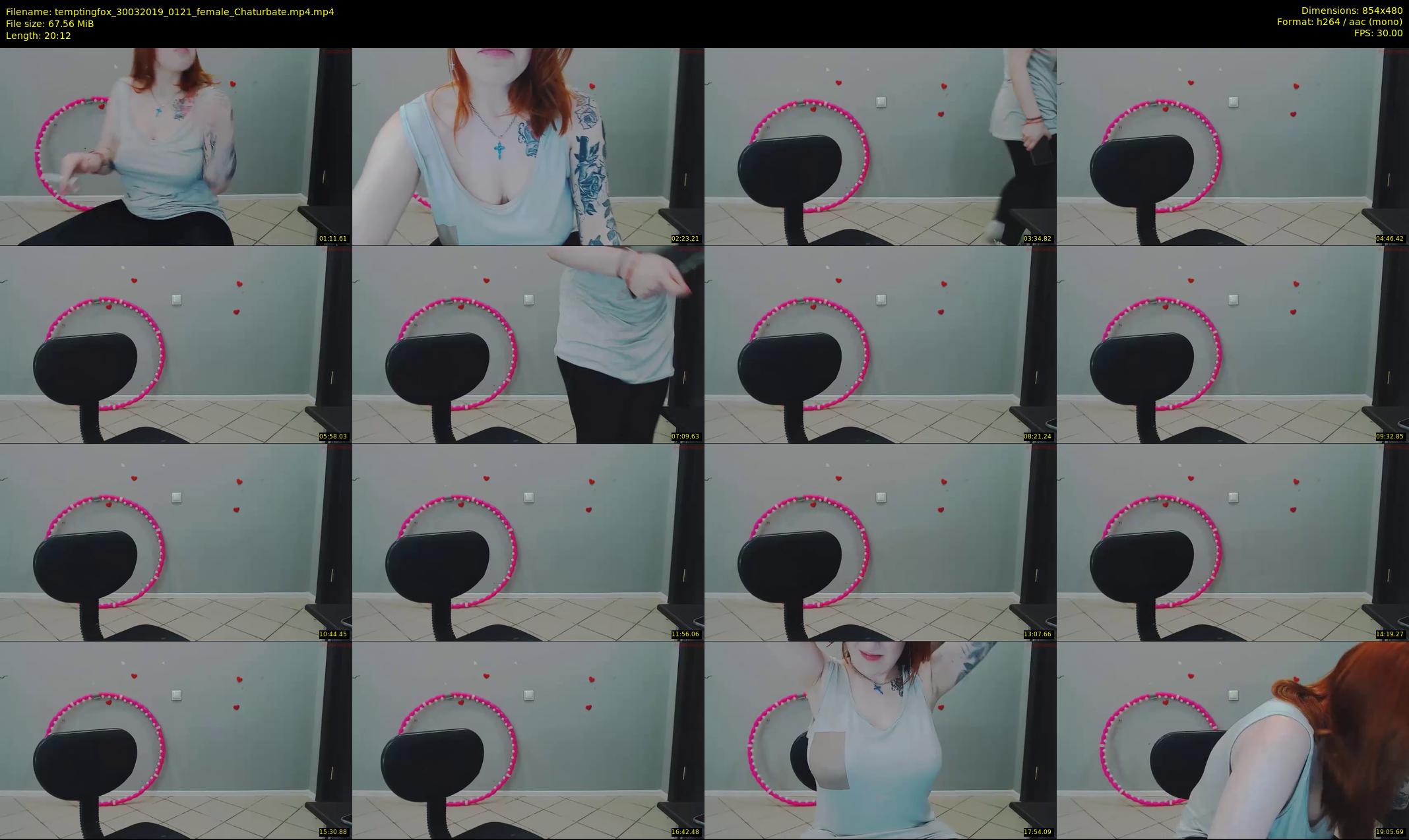 temptingfox — 21 minute Chaturbate female cam show recording, 480p, Mar 30, 2019