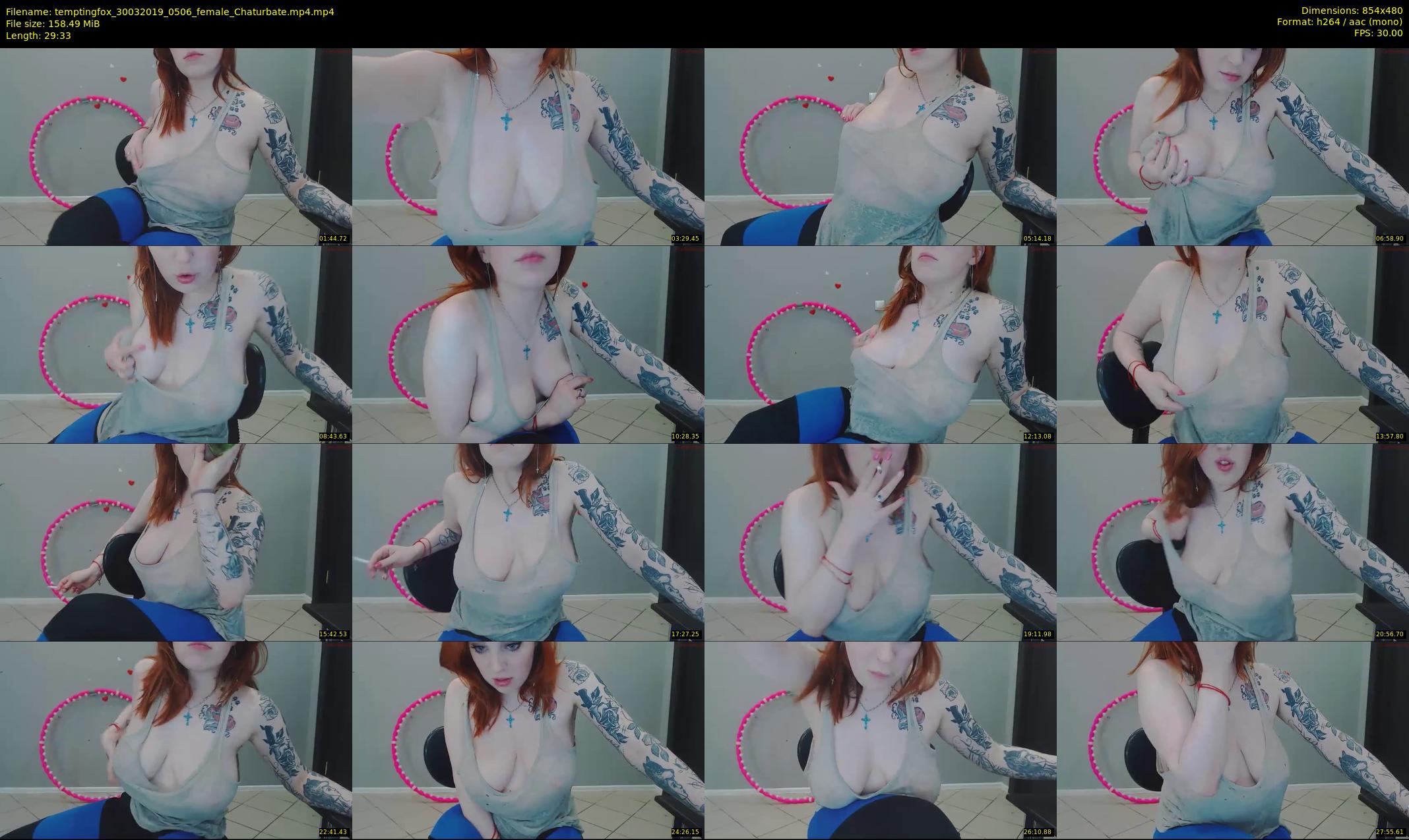 temptingfox — 30 minute Chaturbate female cam show recording, 480p, Mar 30, 2019