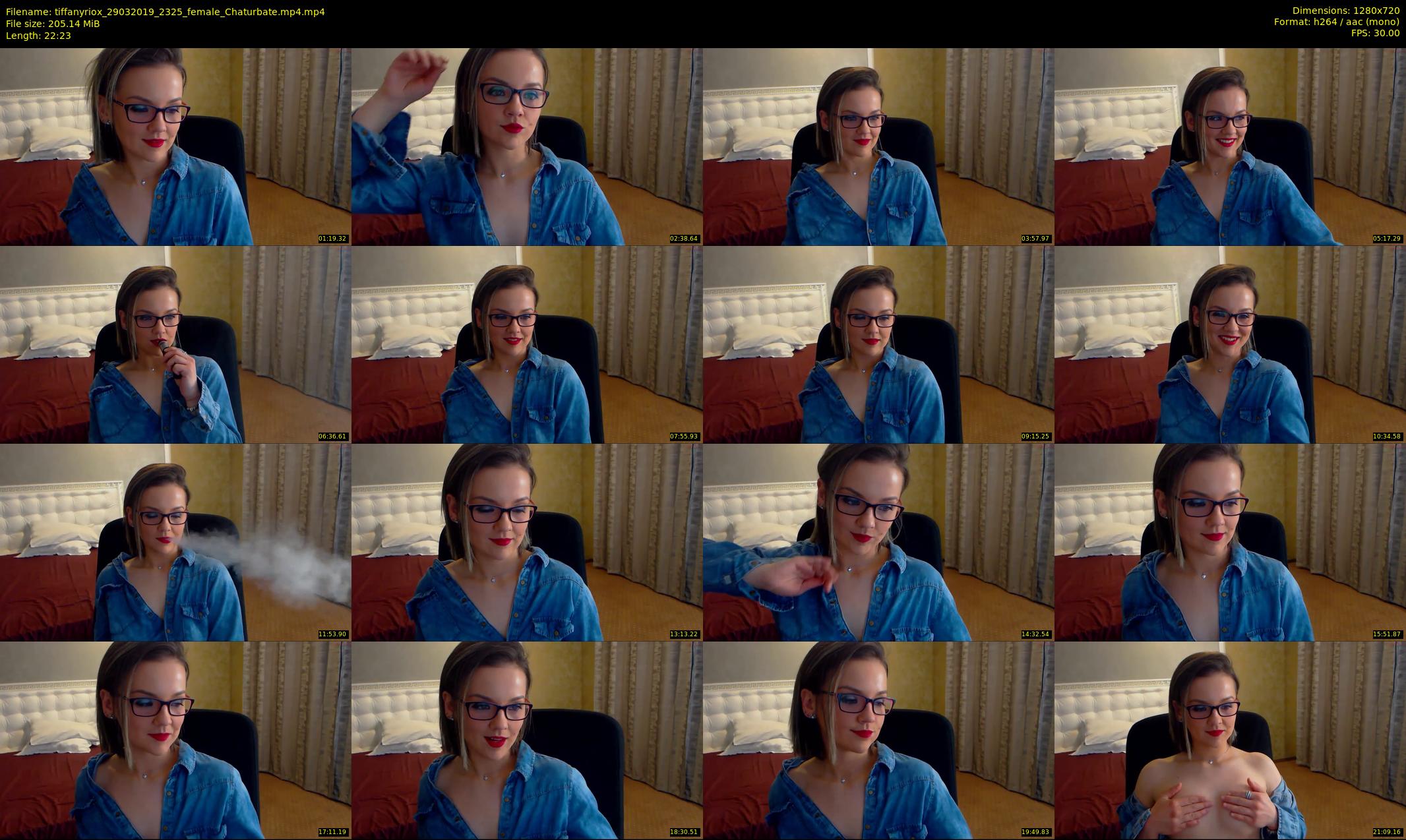 tiffanyriox — 23 minute Chaturbate female cam show recording, 720p, Mar 29, 2019